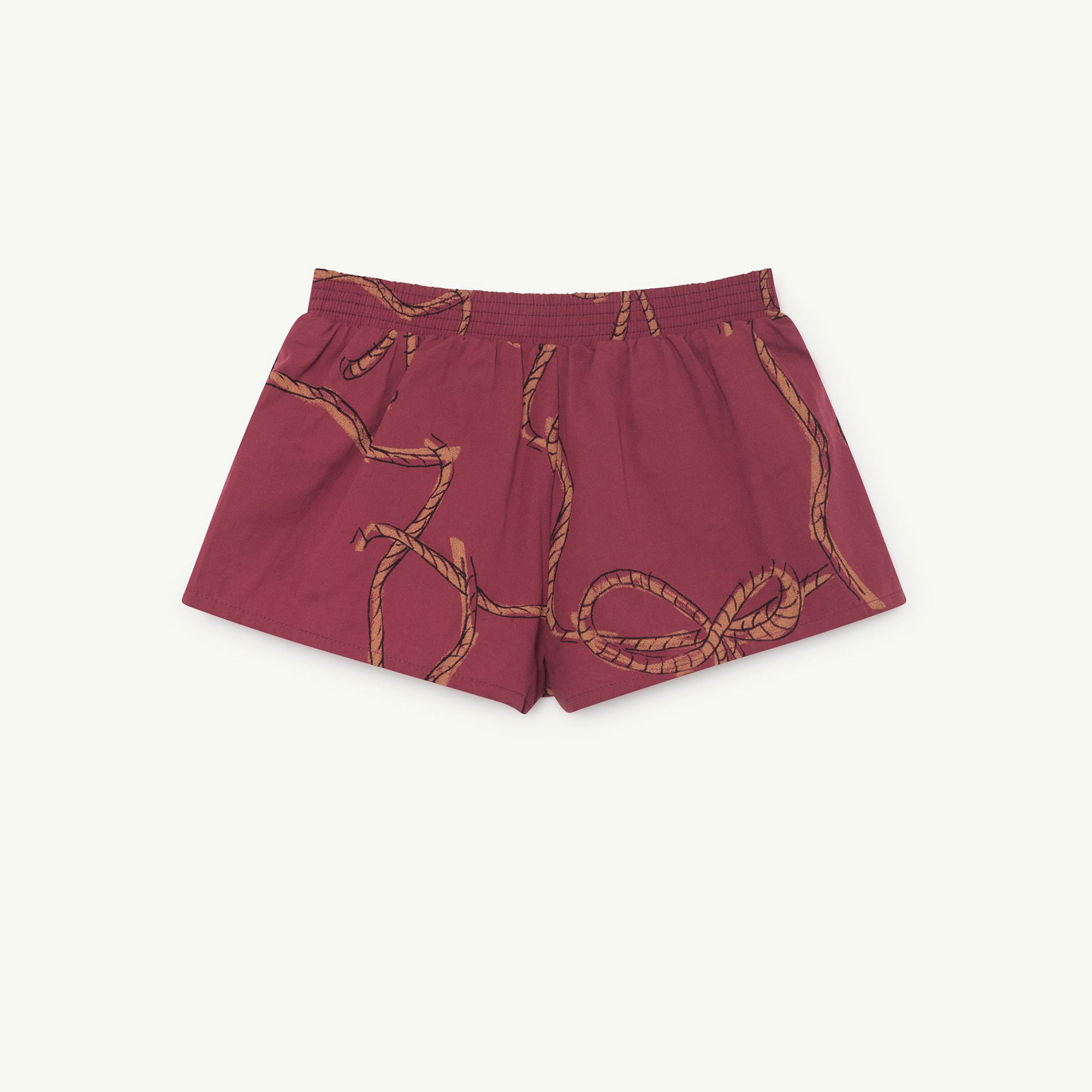Girls Maroon Ropes Cotton Swimsuit