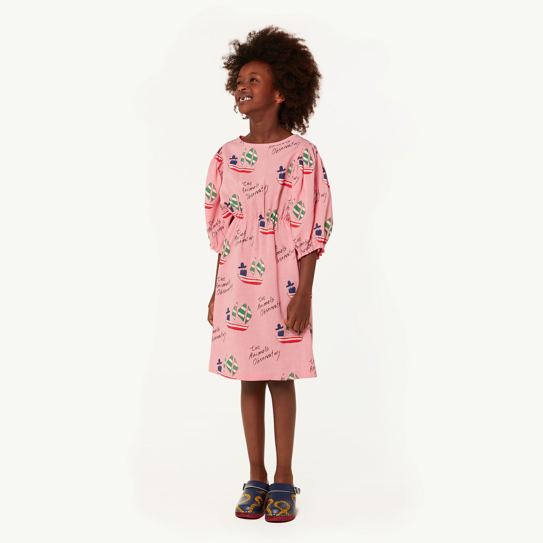 Girls Pink Ships Dress