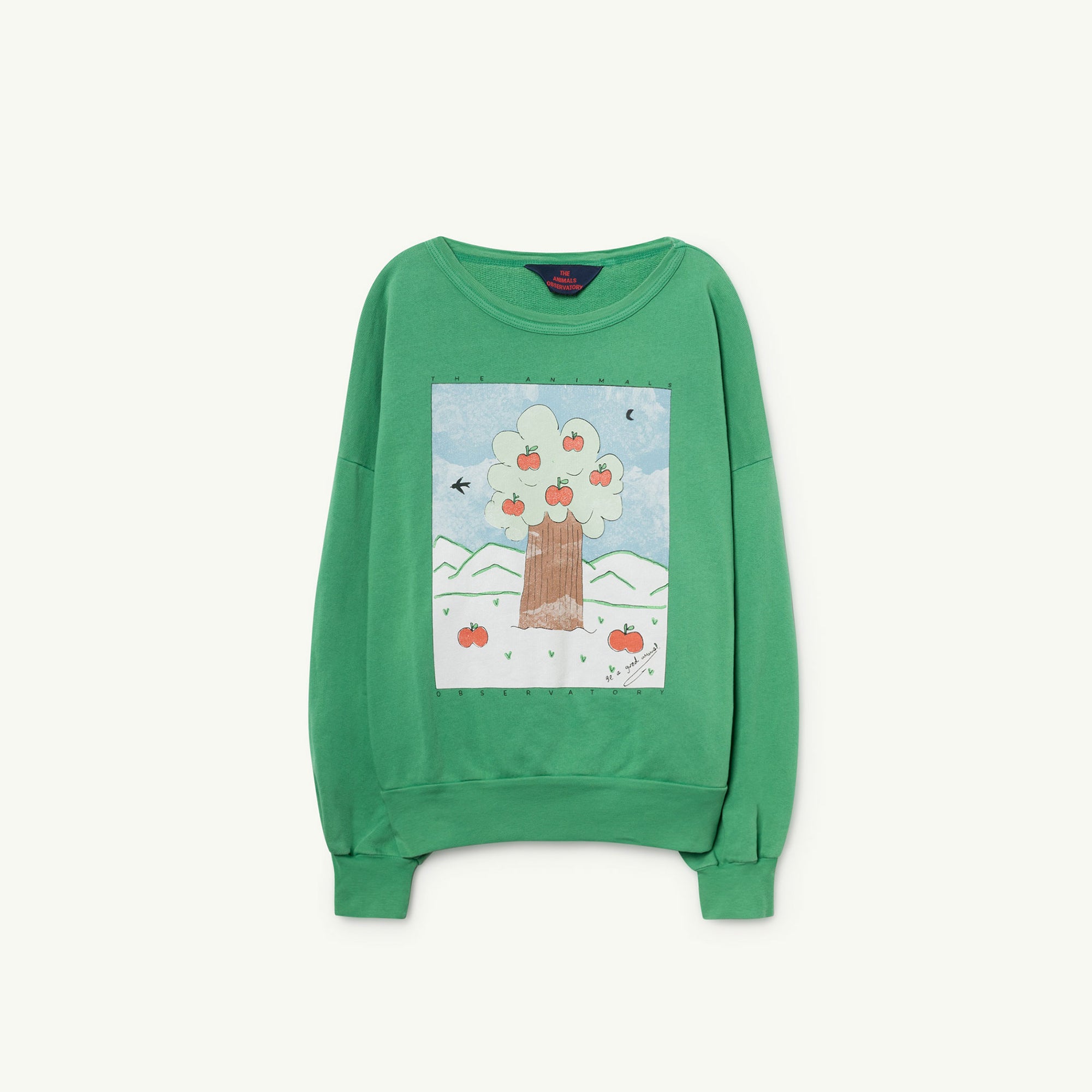 Girls & Boys Green Cotton Sweatshirt