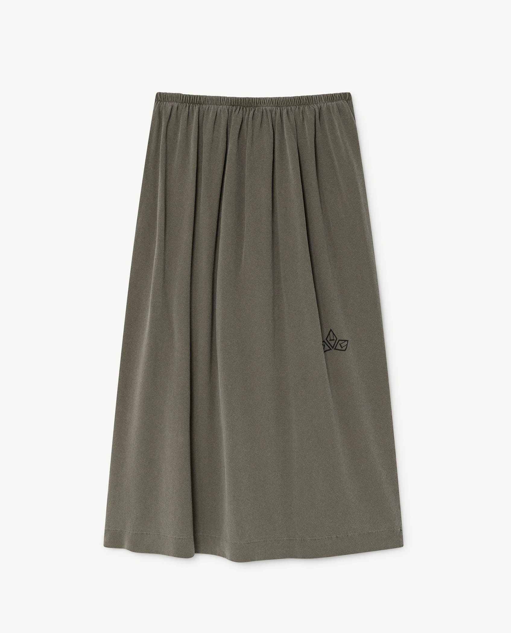 Girls Green Logo Cotton Skirt