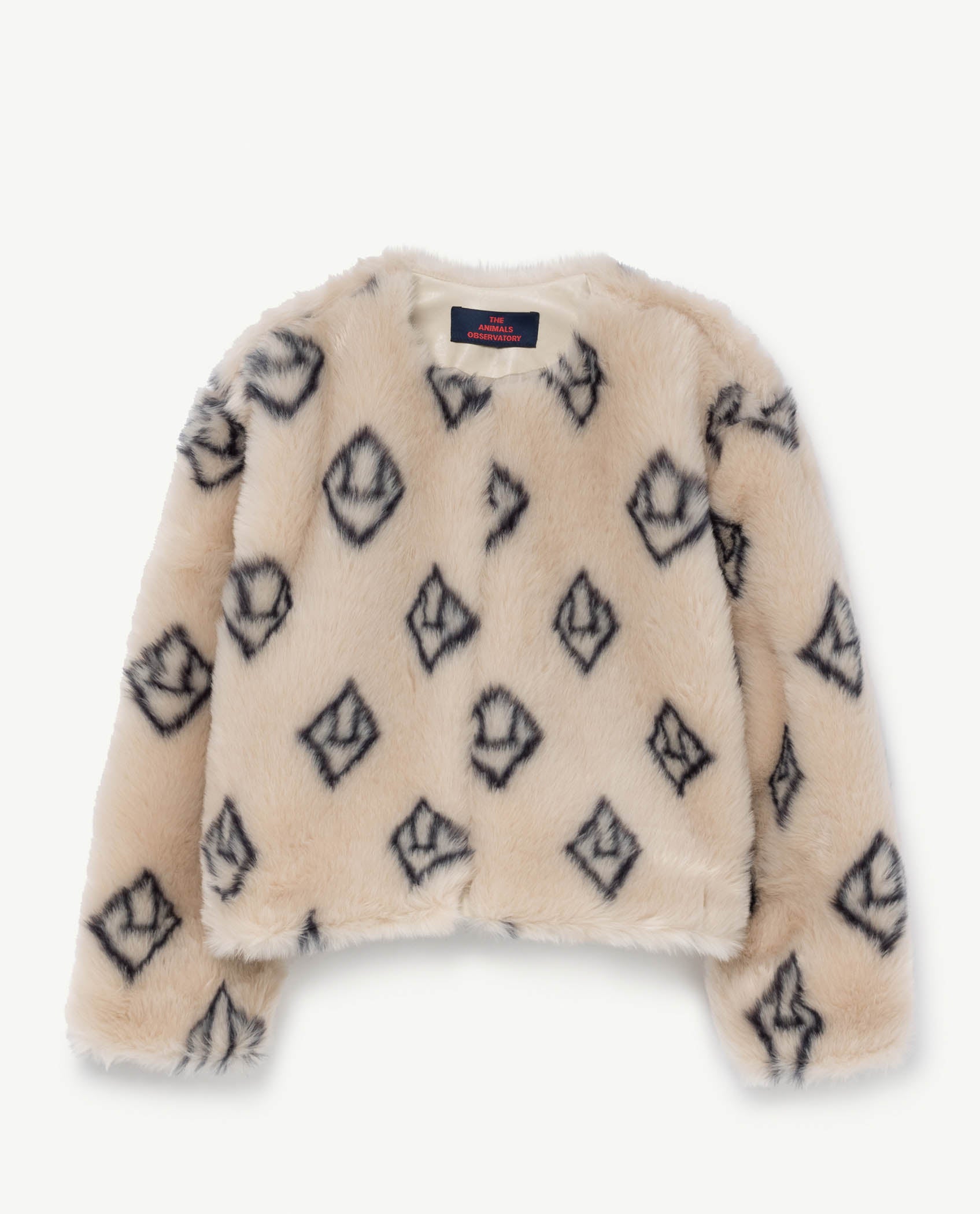 Girls Beige Square Jacket