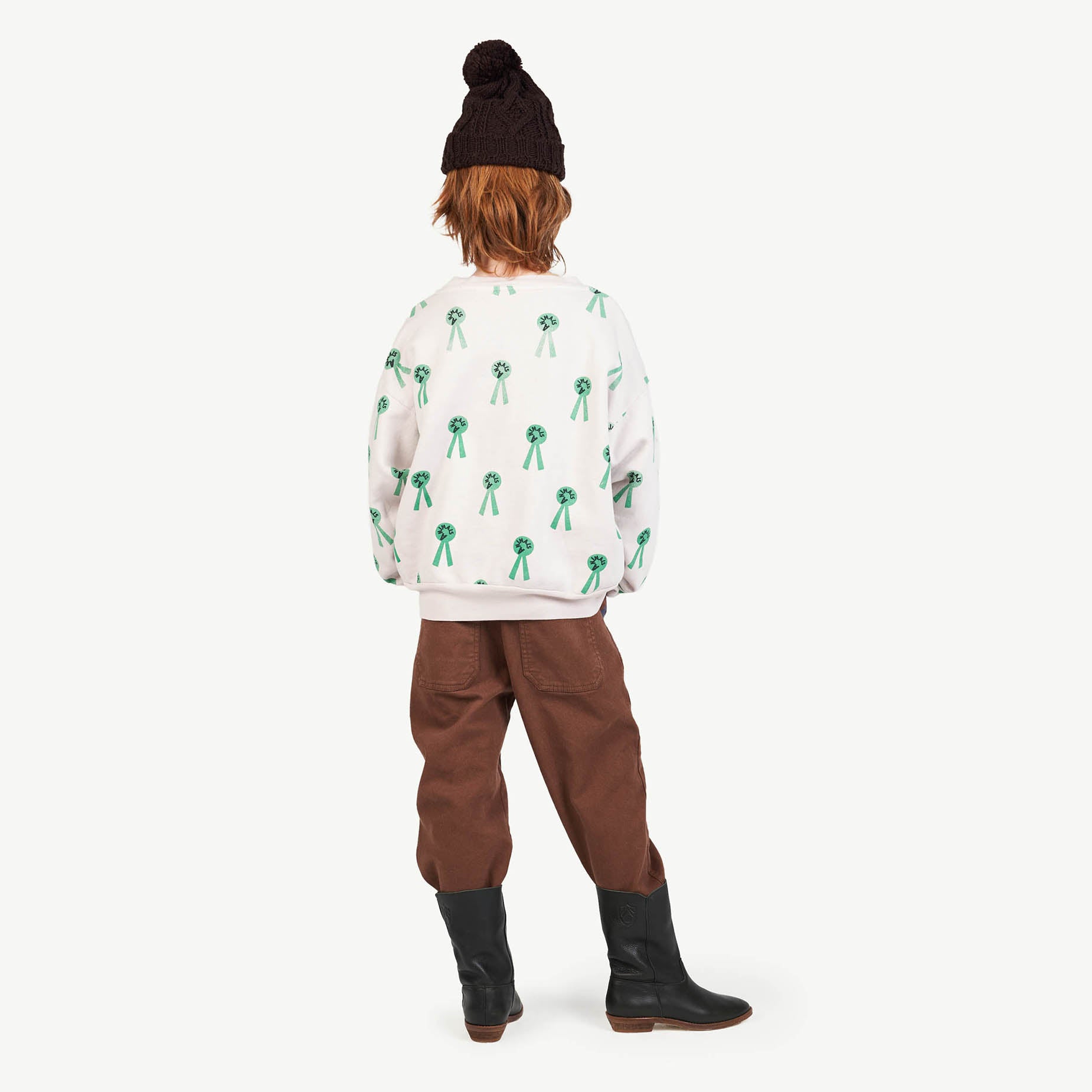 Boys & Girls Dark Brown Wool Hat