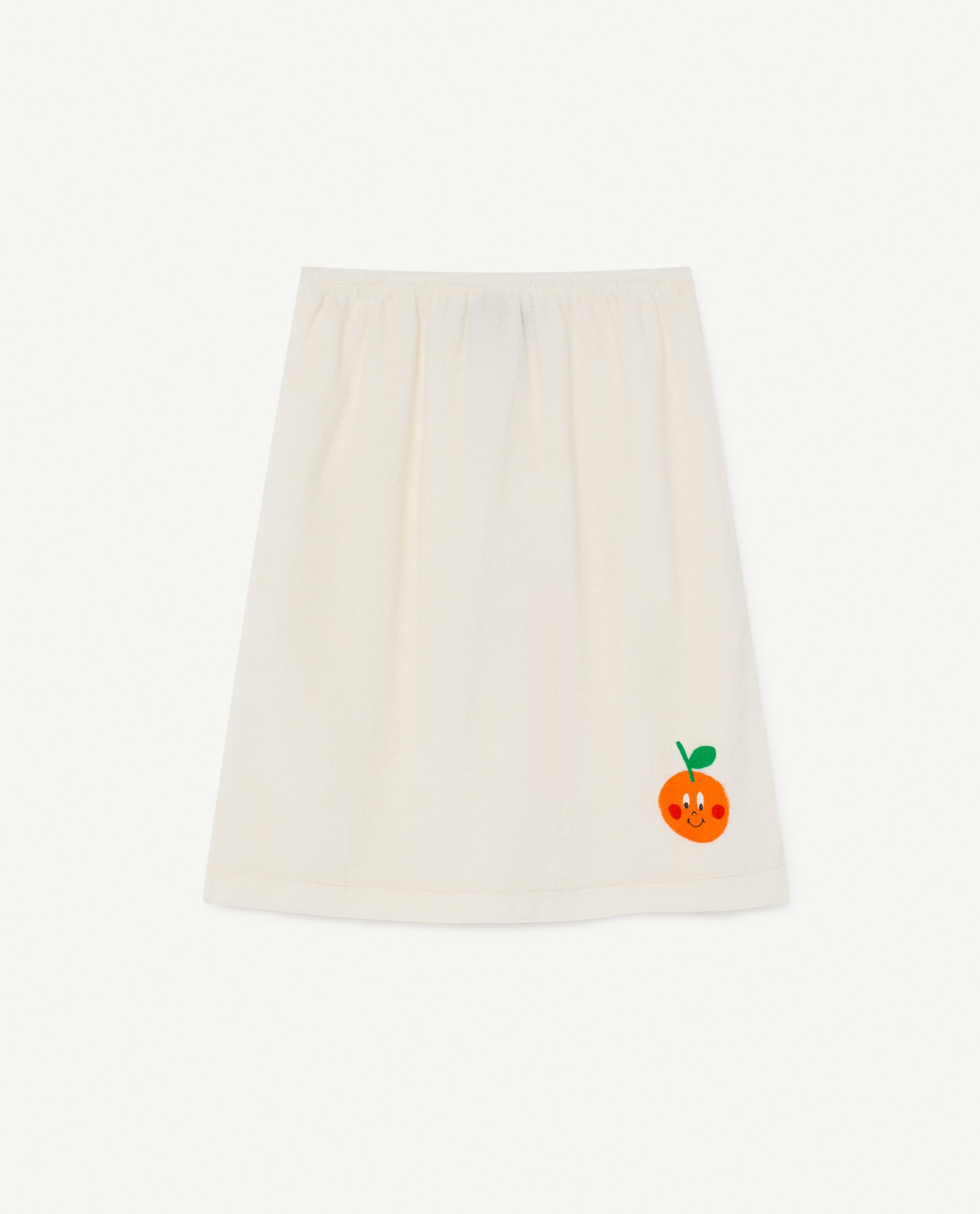 Girls White Fruit Cotton Skirt