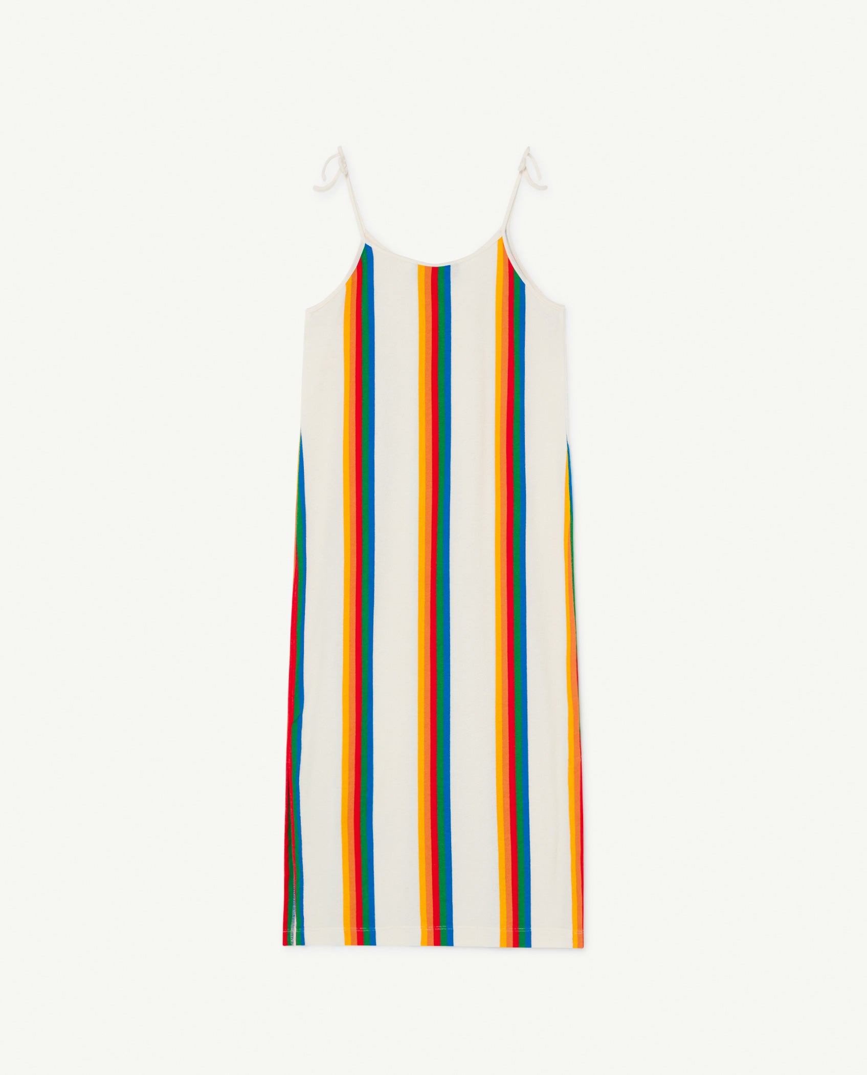 Girls Rainbow Stripe Cotton Dress