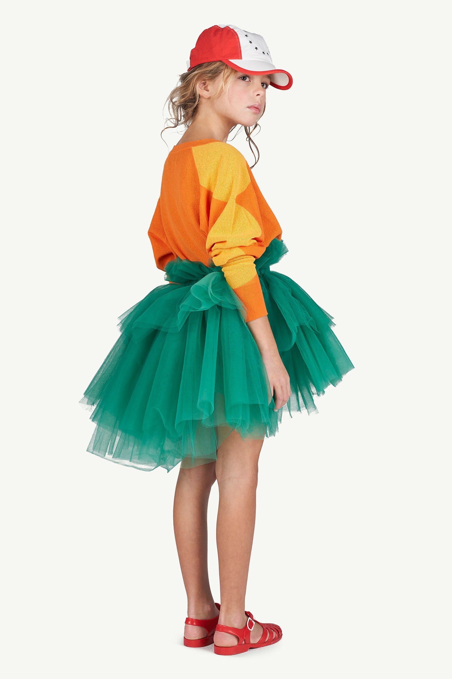 Girls Green Tulle Skirt