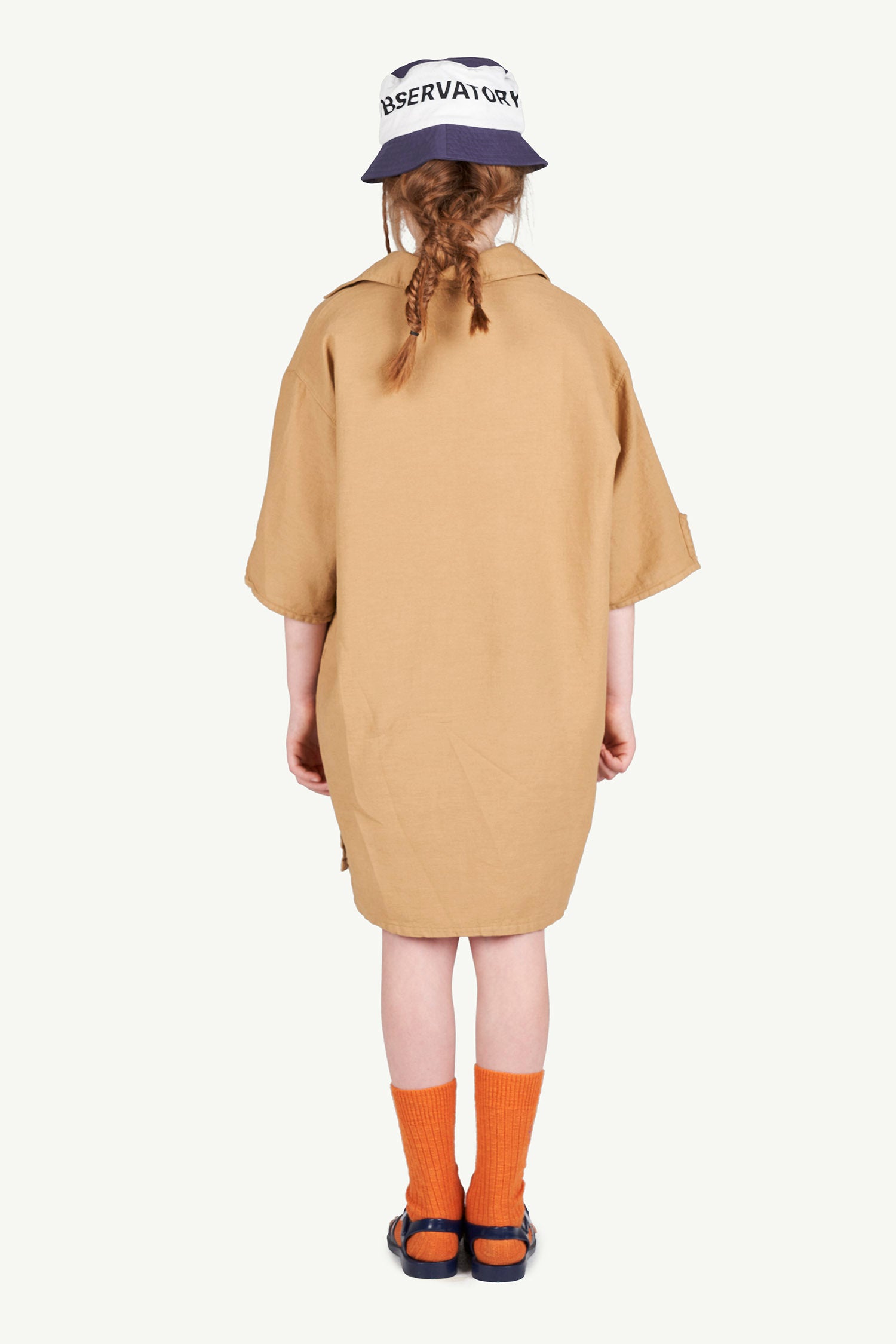 Girls Orange Logo Cotton Socks