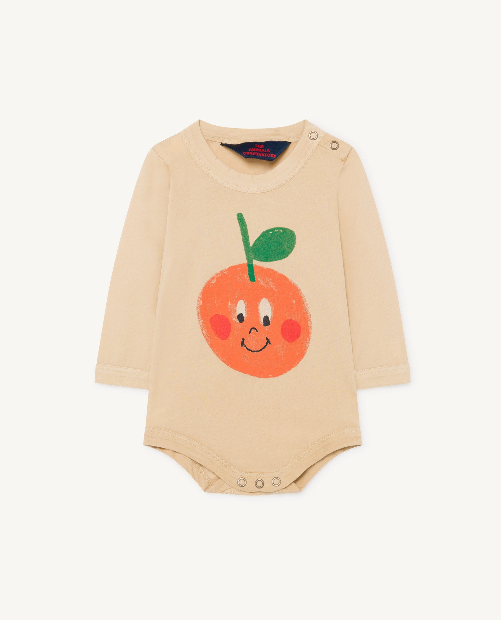Baby Girls Brown Fruit Cotton Babysuit