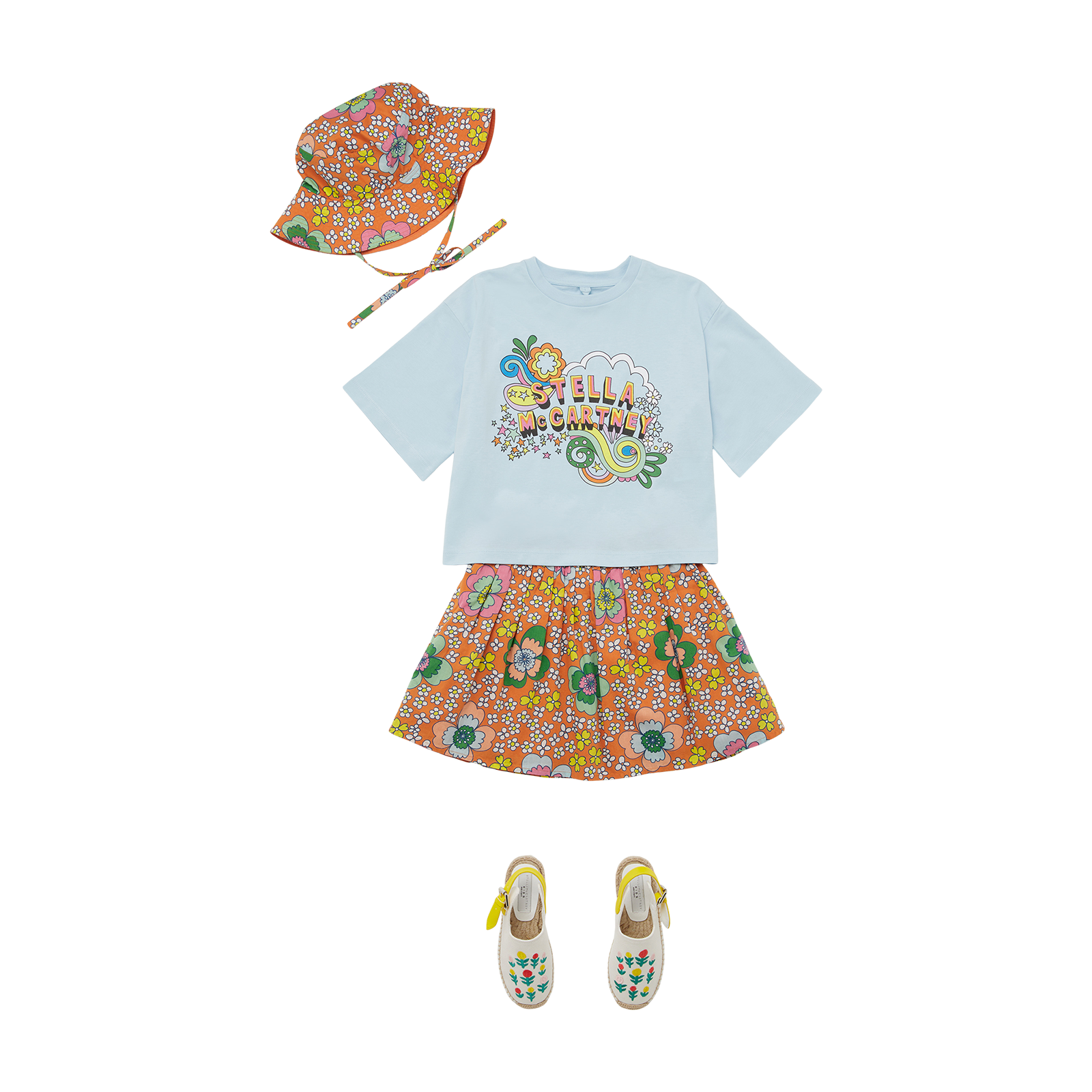 Girls Multicolor Floral Hat