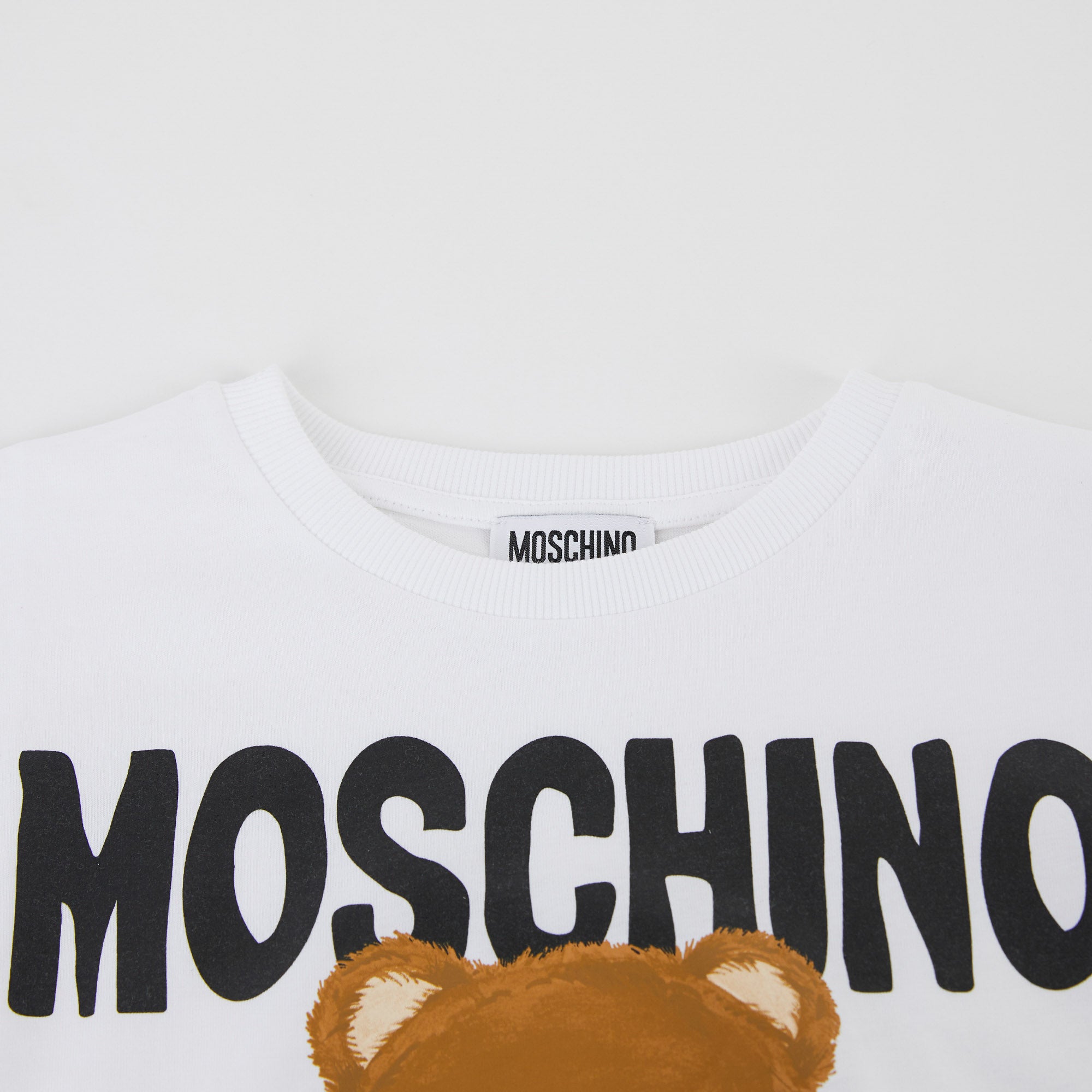 Boys & Girls White Logo Cotton T-Shirt