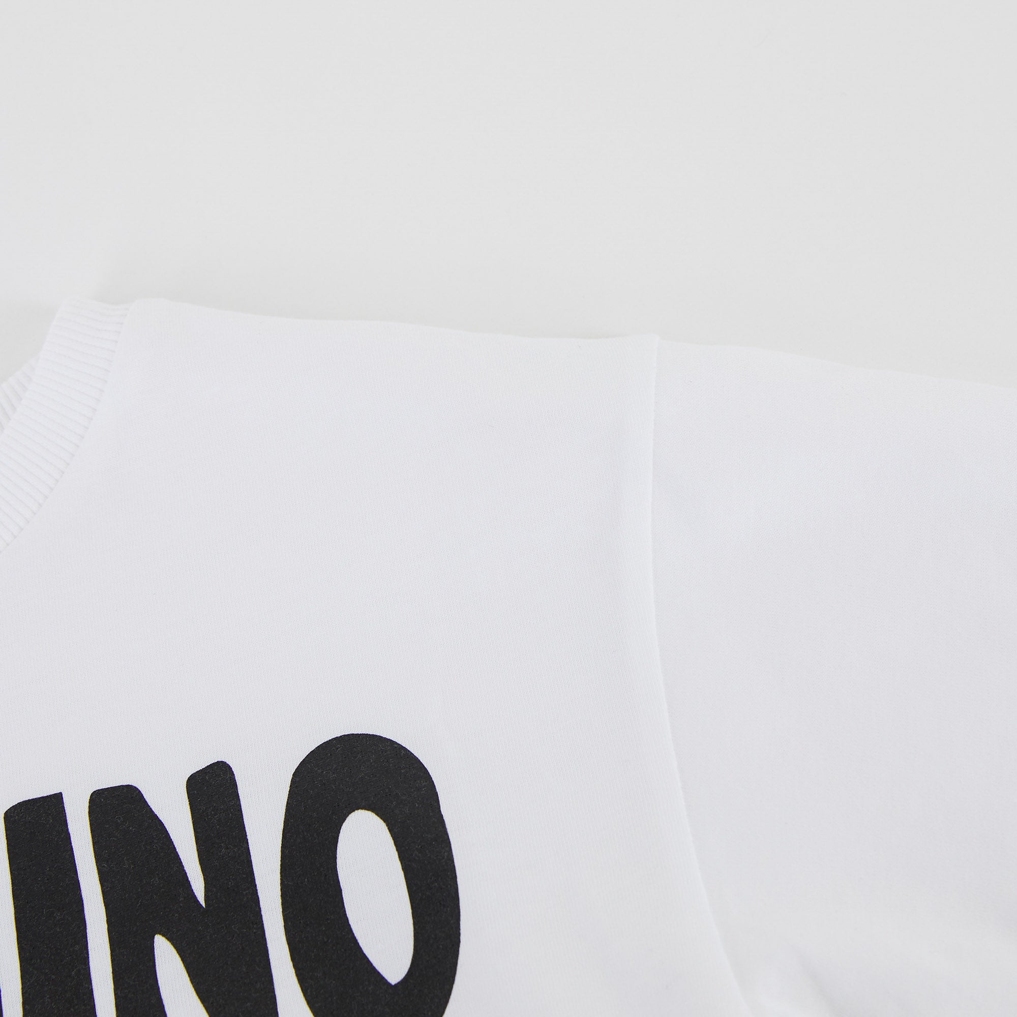 Boys & Girls White Logo Cotton T-Shirt