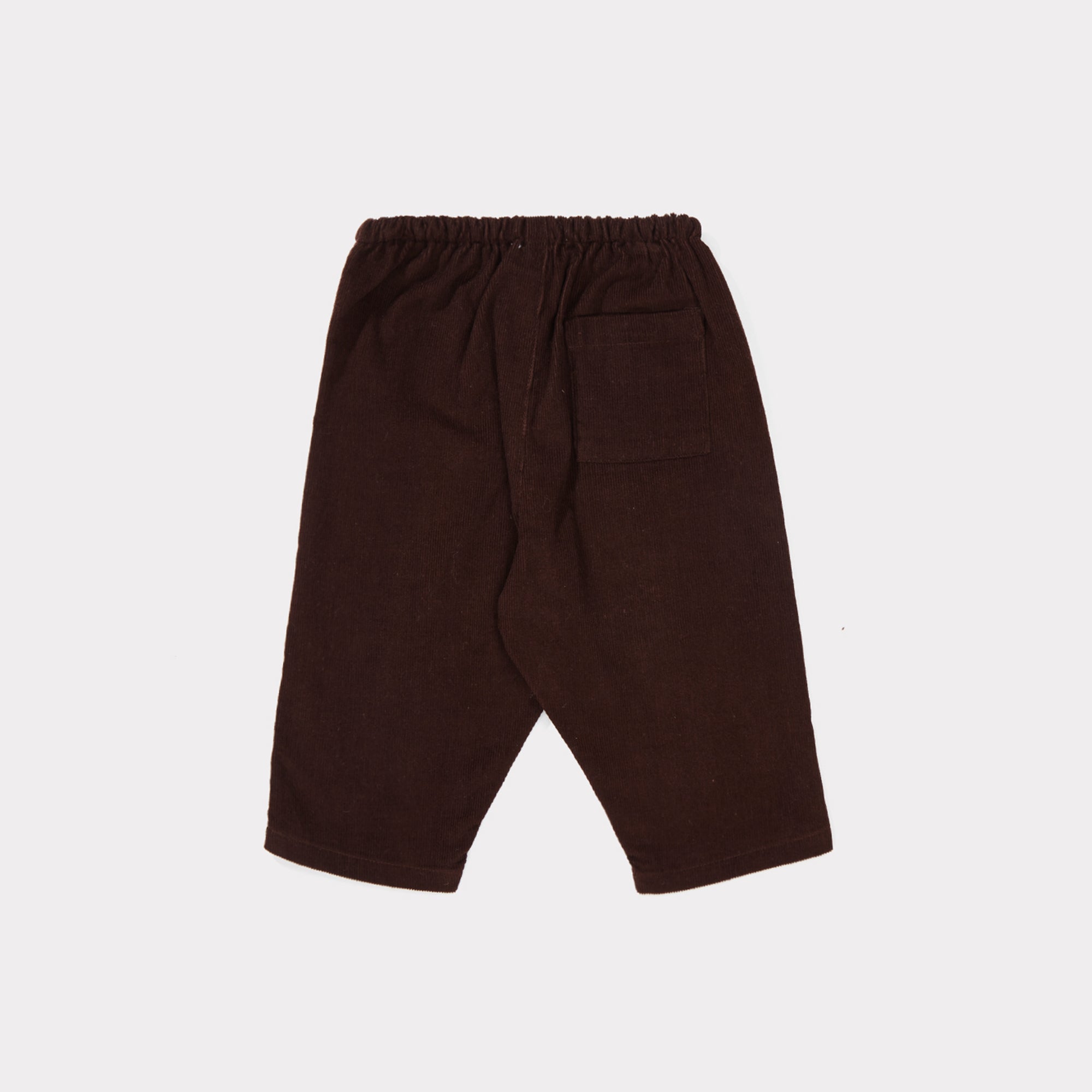 Baby Chocolate Cotton Woven Trousers