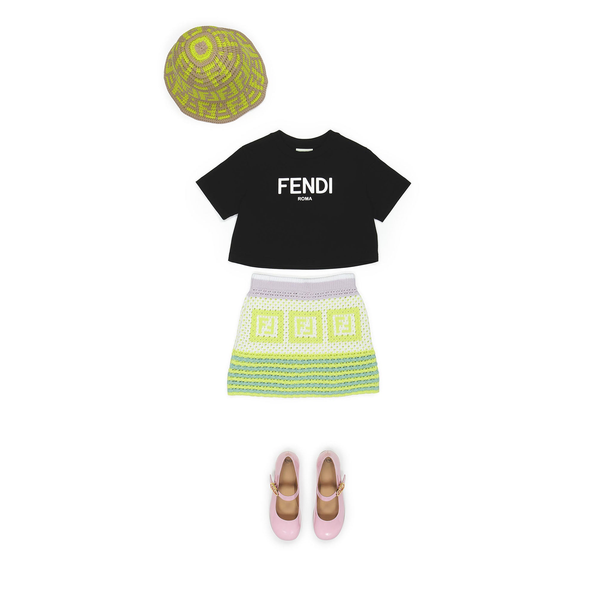 Girls Black Logo Cotton T-Shirt