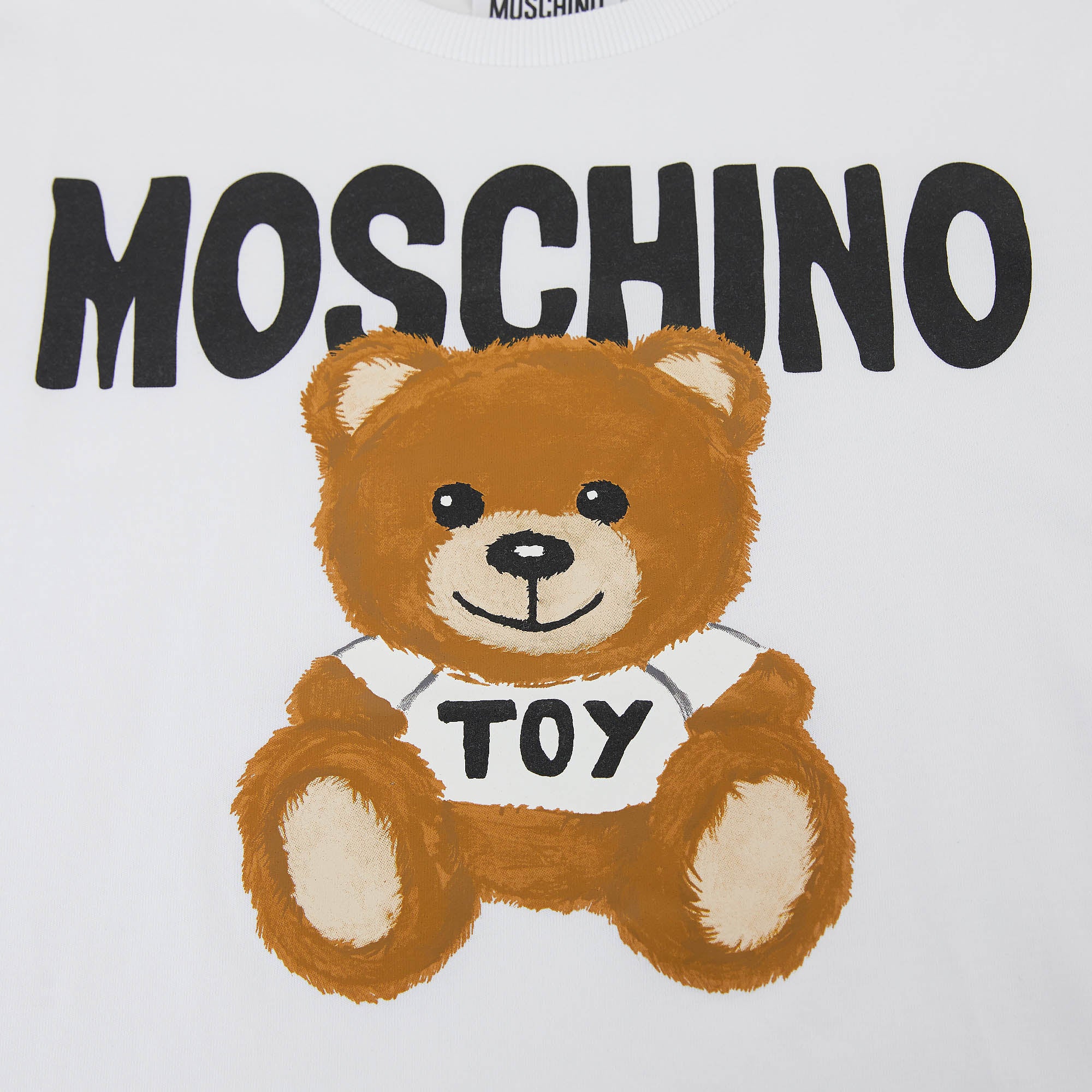 Boys & Girls White Logo Cotton T-Shirt