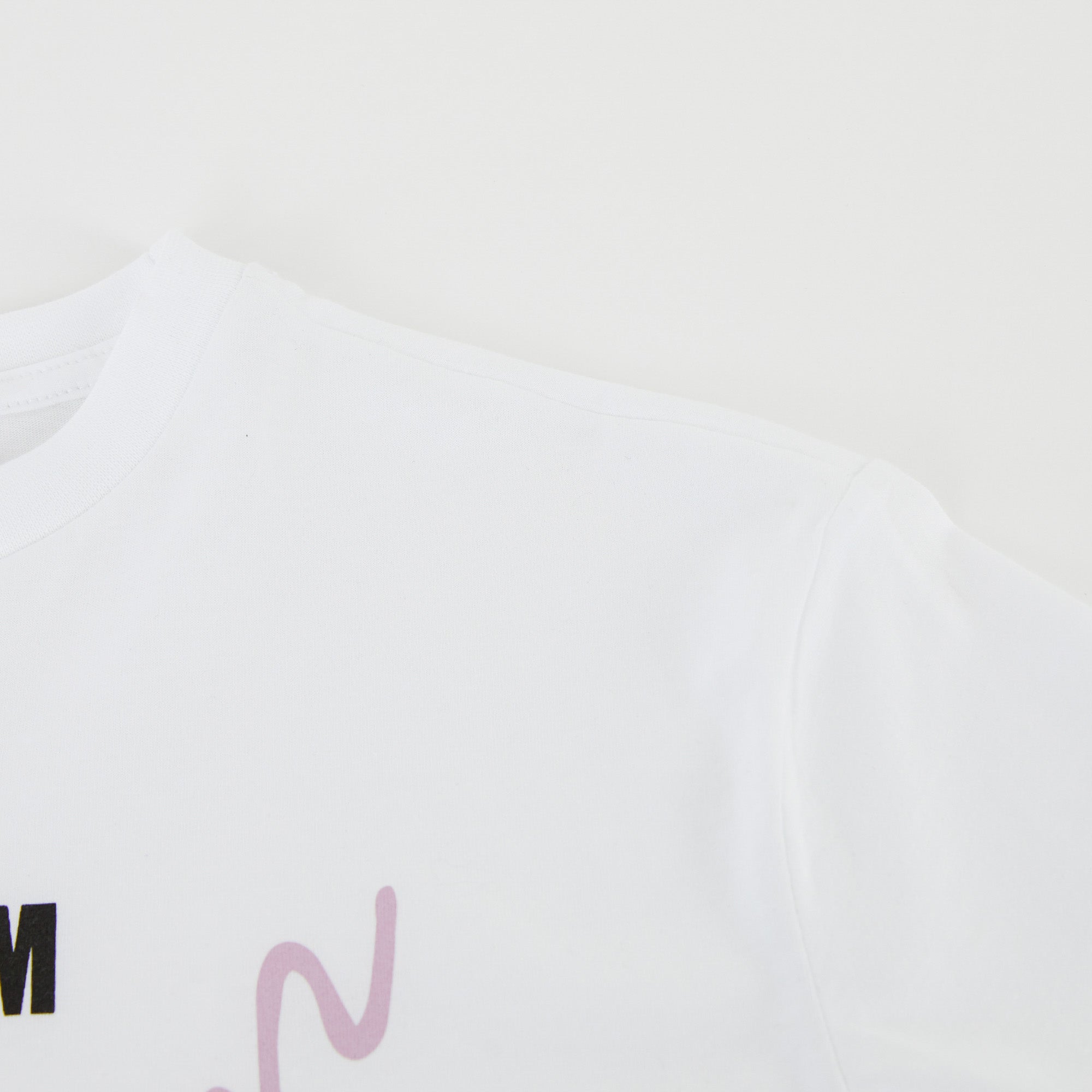 Girls White Logo Cotton T-Shirt