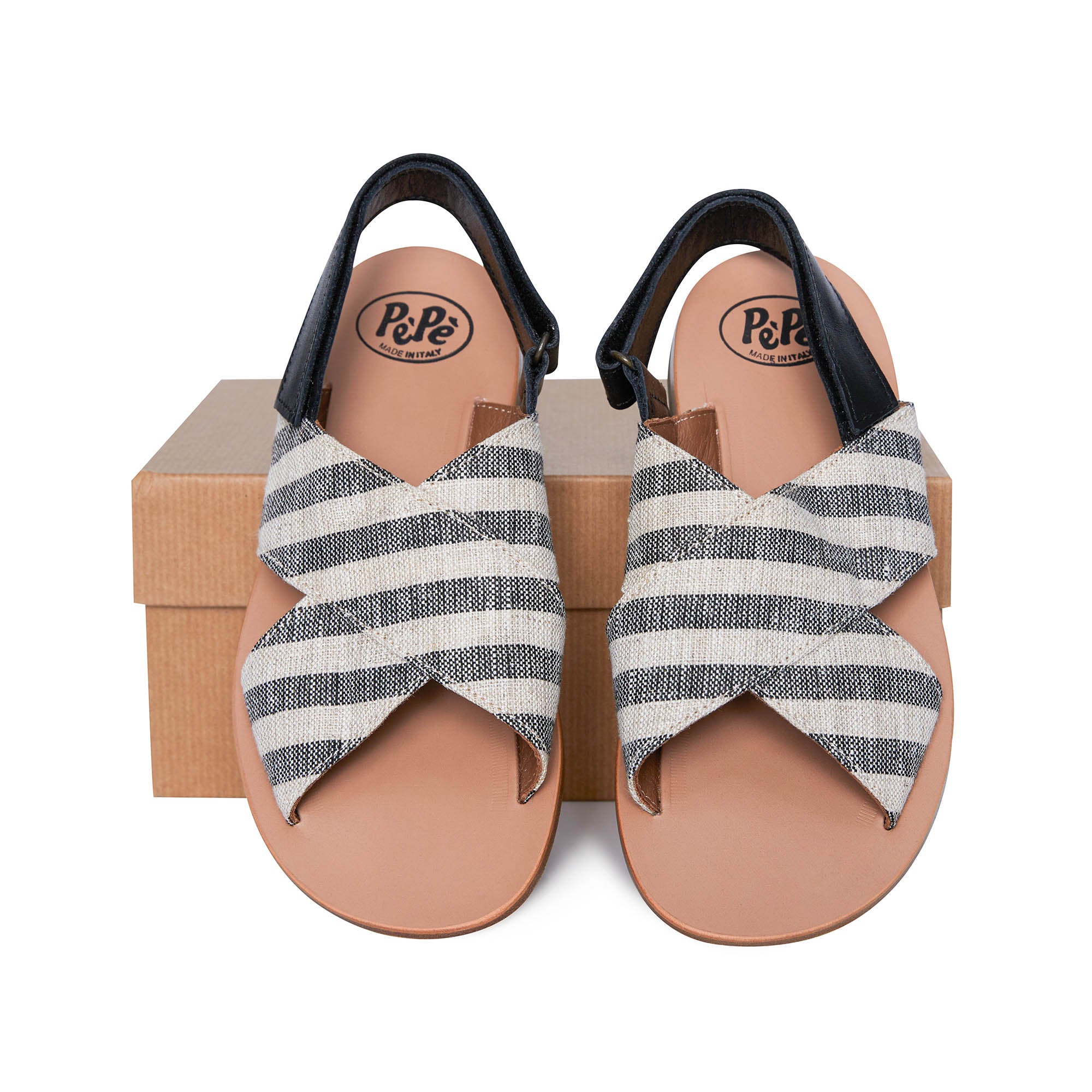 Boys & Girls Black Stripes Sandals