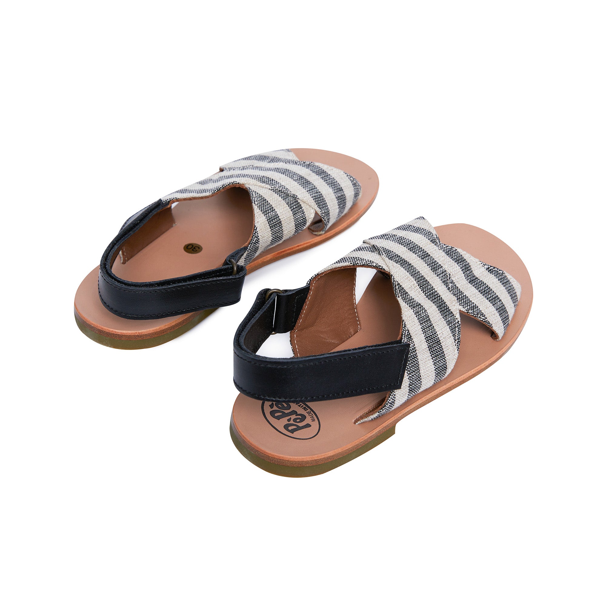 Boys & Girls Black Stripes Sandals