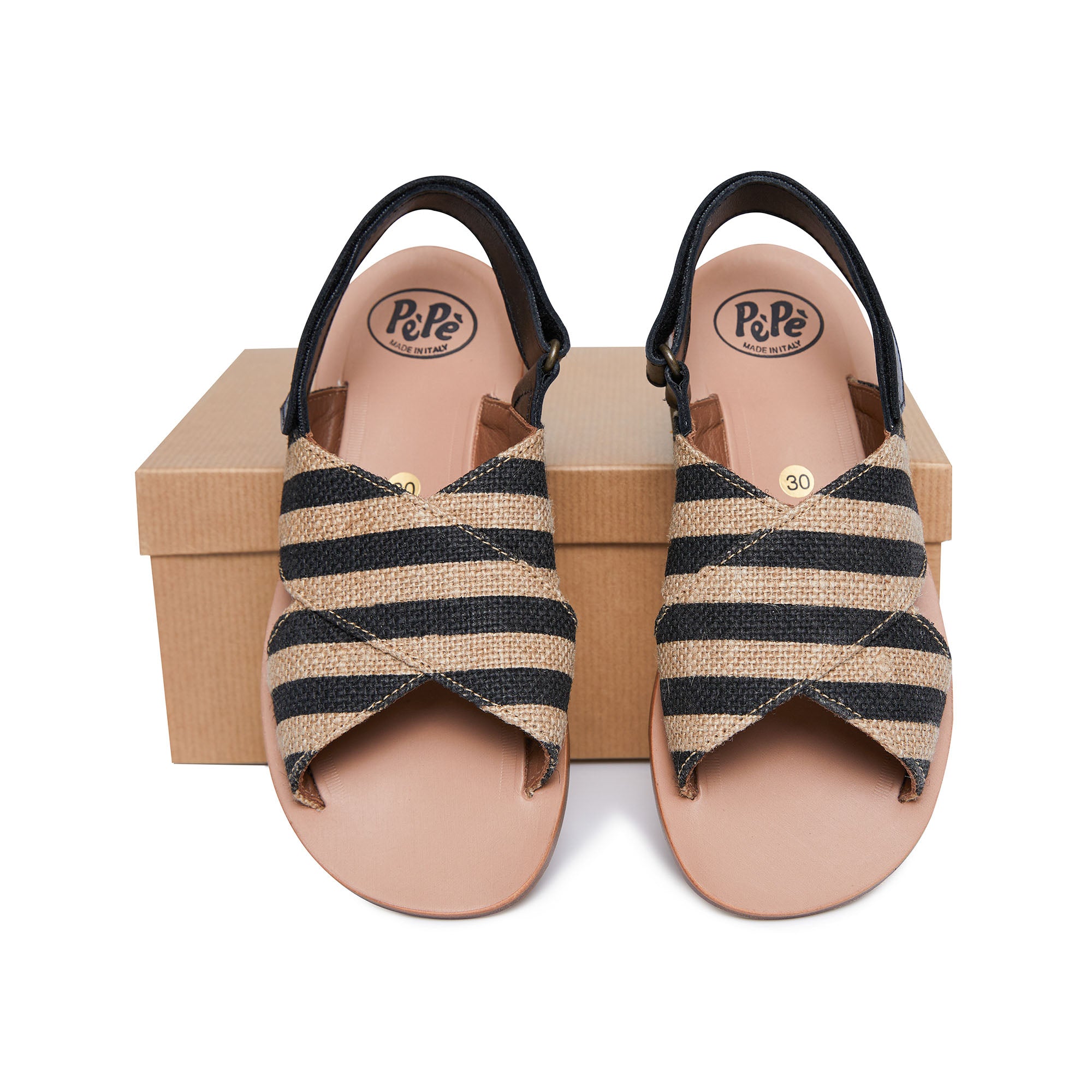 Boys & Girls Beige Stripes Sandals