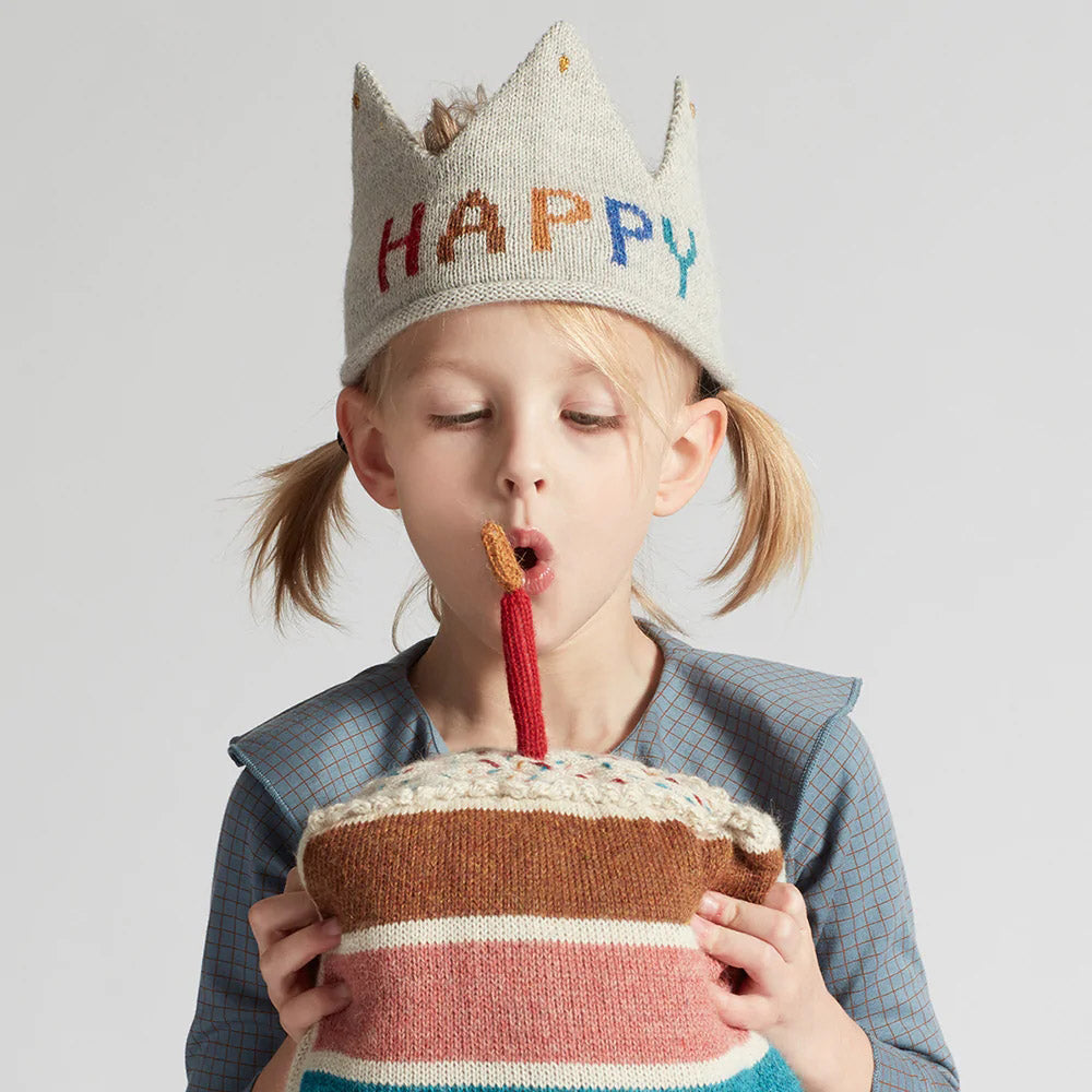 Boys & Girls Beige "Happy" Crown