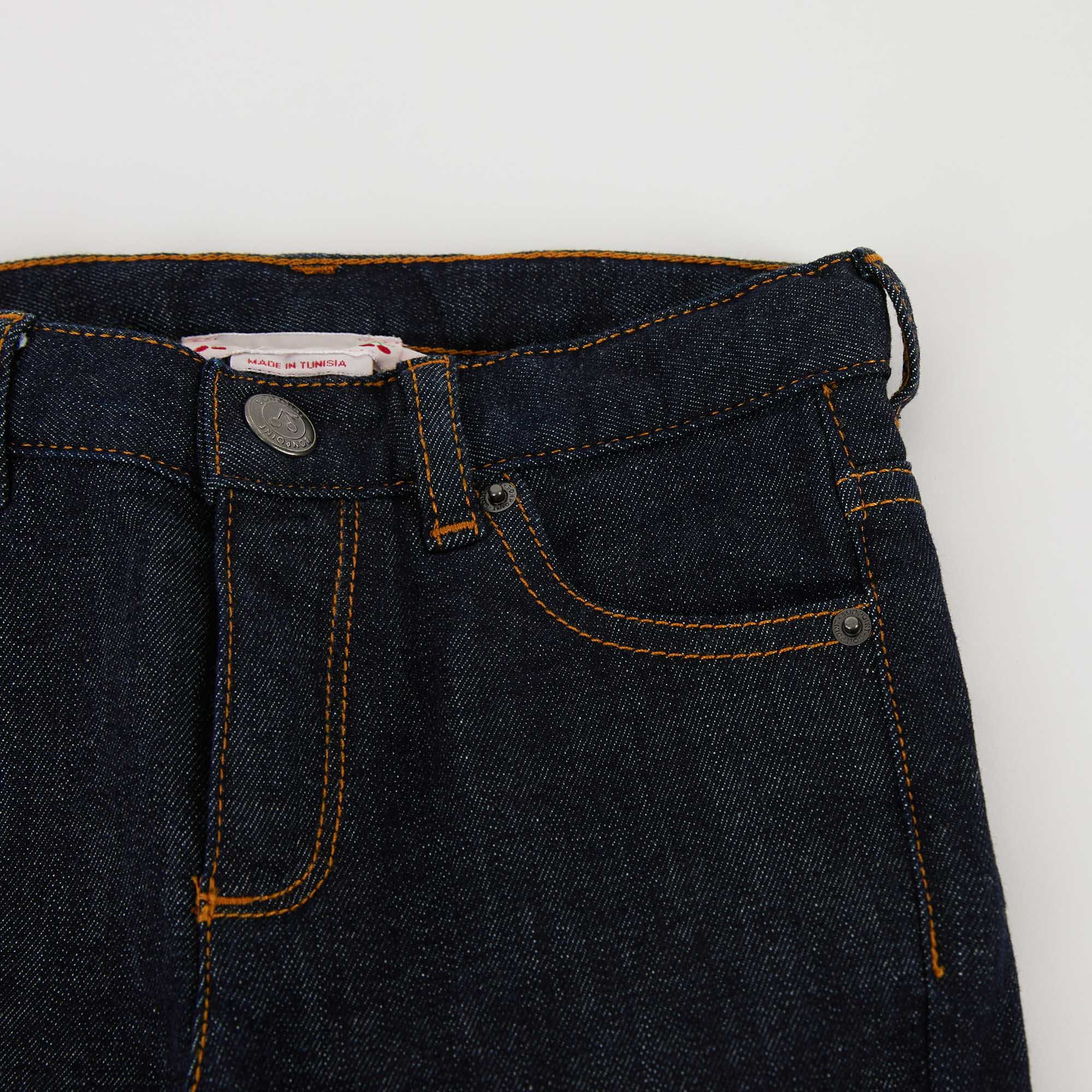 Girls Black Denim Trousers