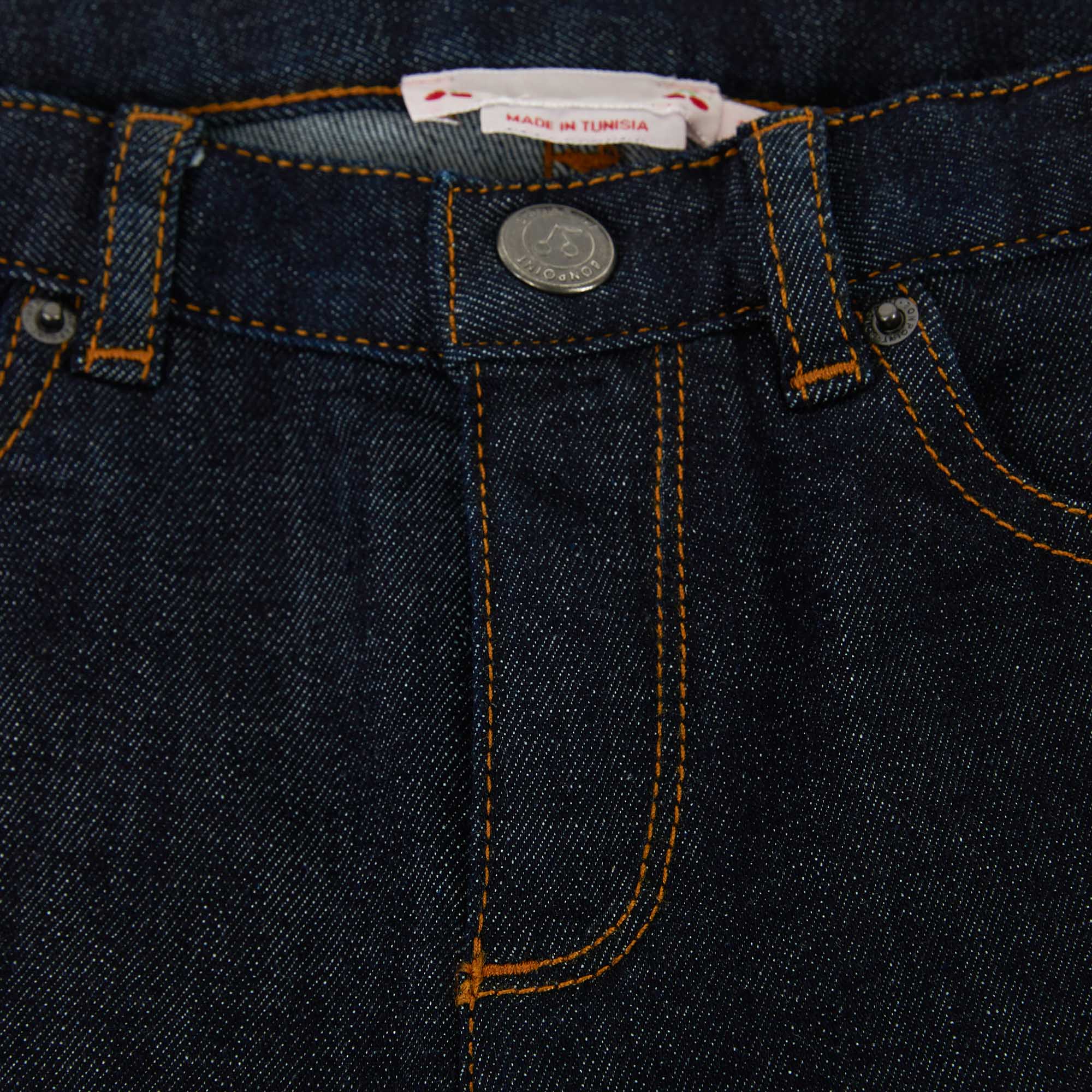 Girls Black Denim Trousers