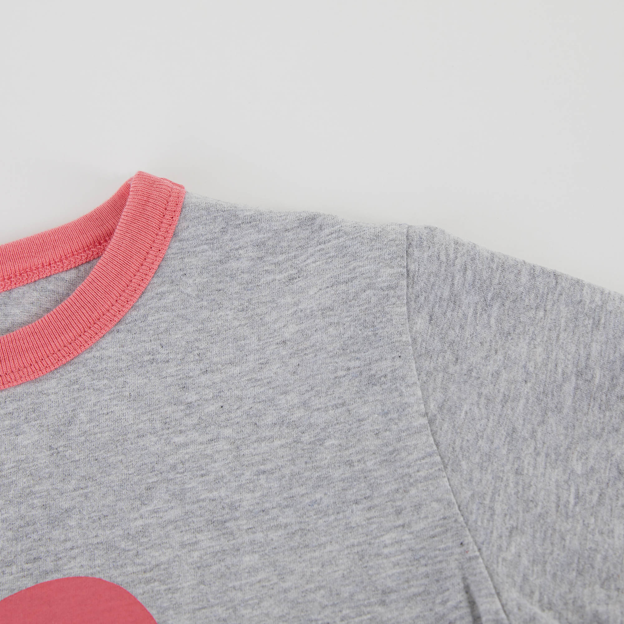 Girls Grey Logo Cotton T-Shirt