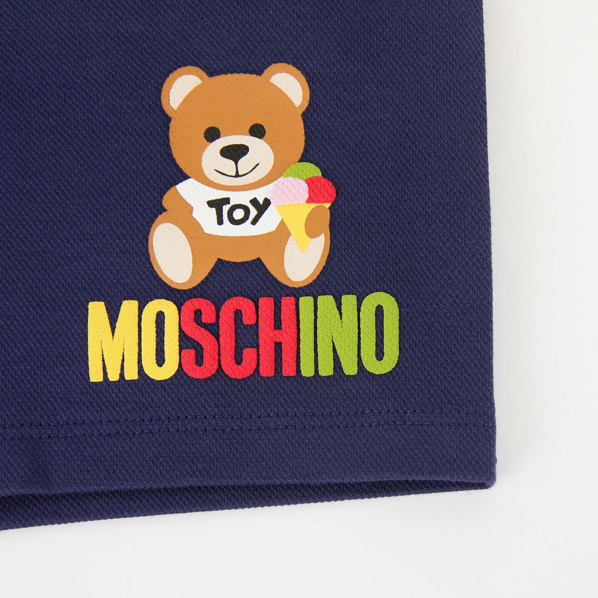 Baby Boys & Girls Navy Logo Cotton Shorts