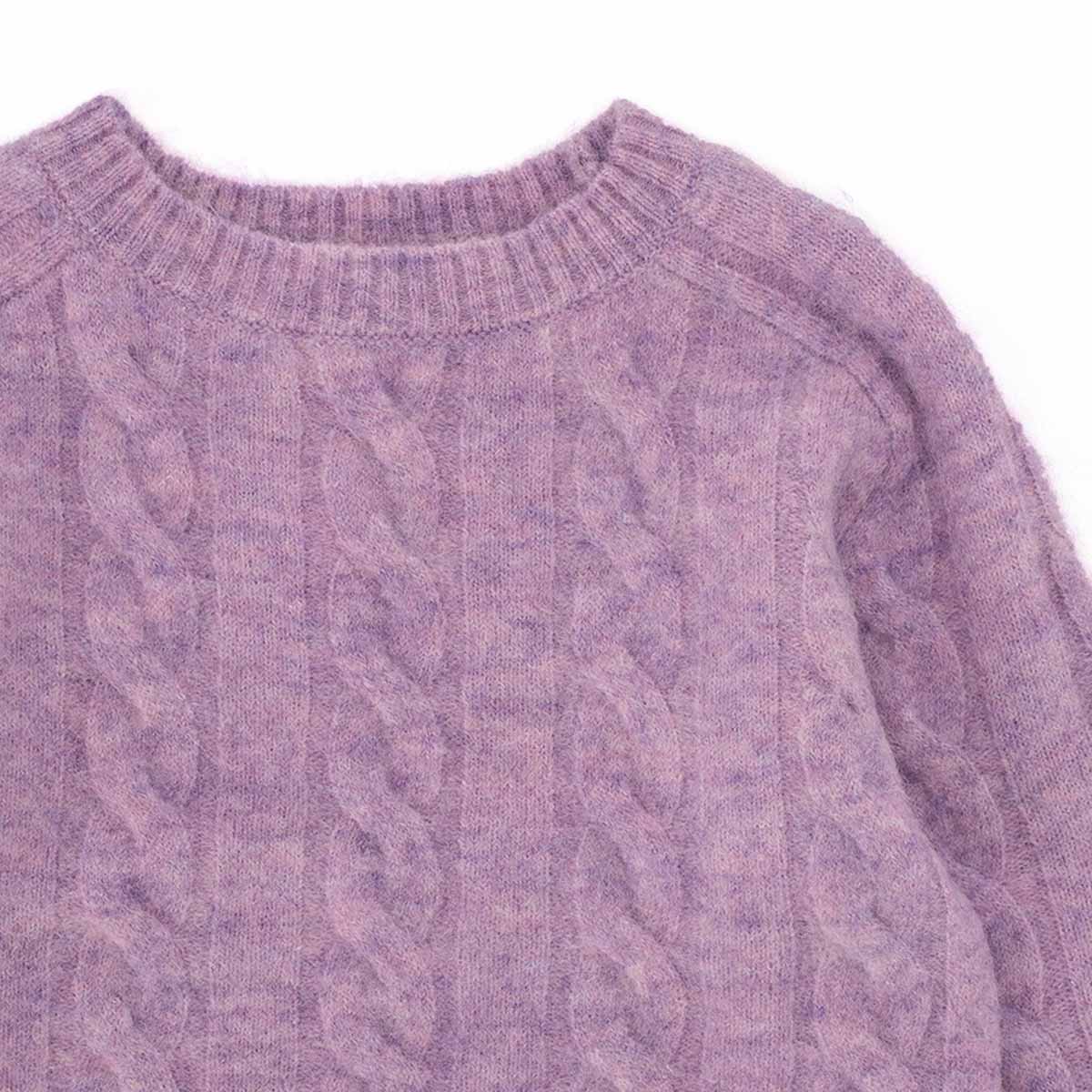Girls Purple Wool Sweater