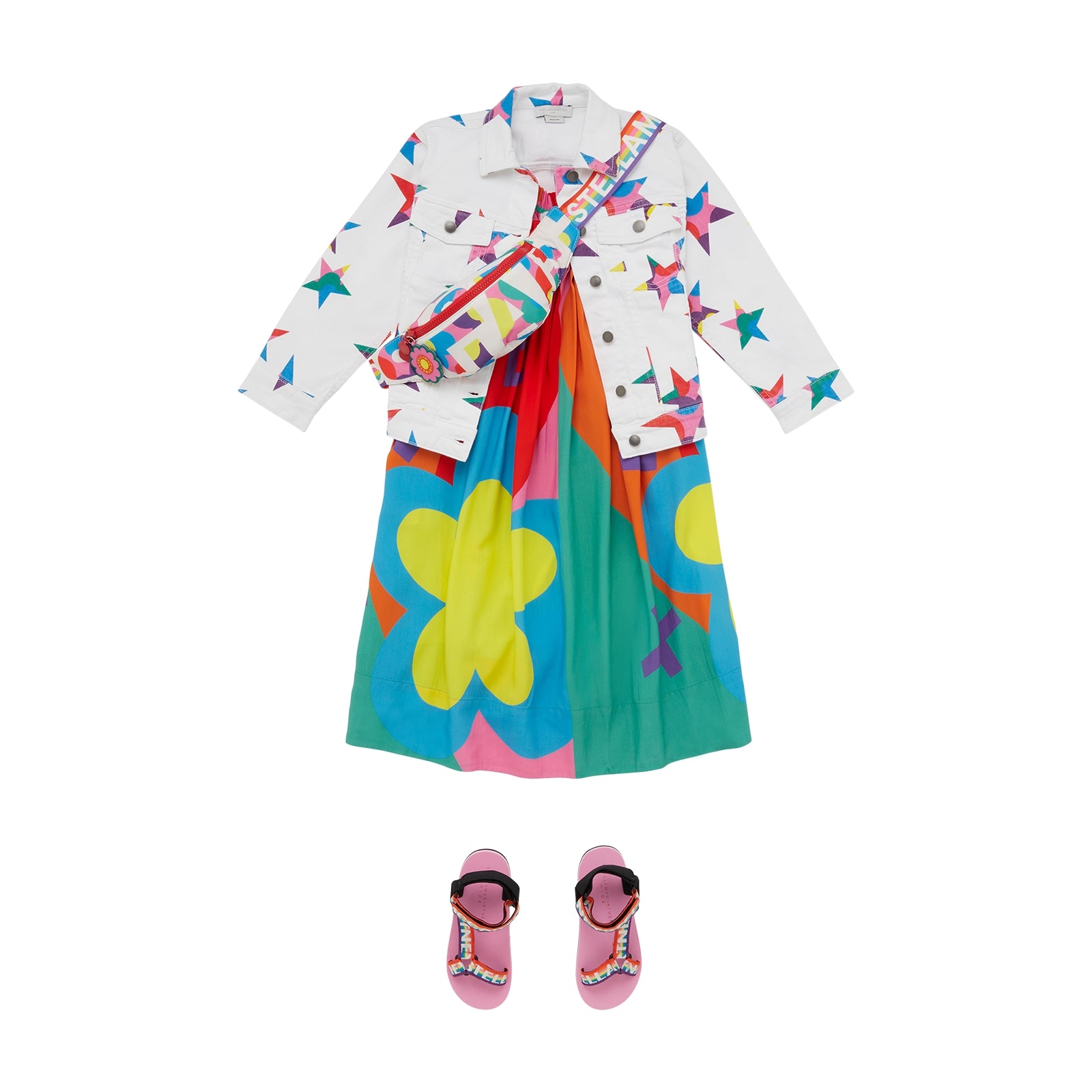 Girls White Star Jacket