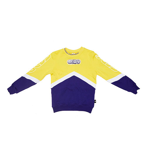 Boys Yellow & Blue Cotton Sweatshirt