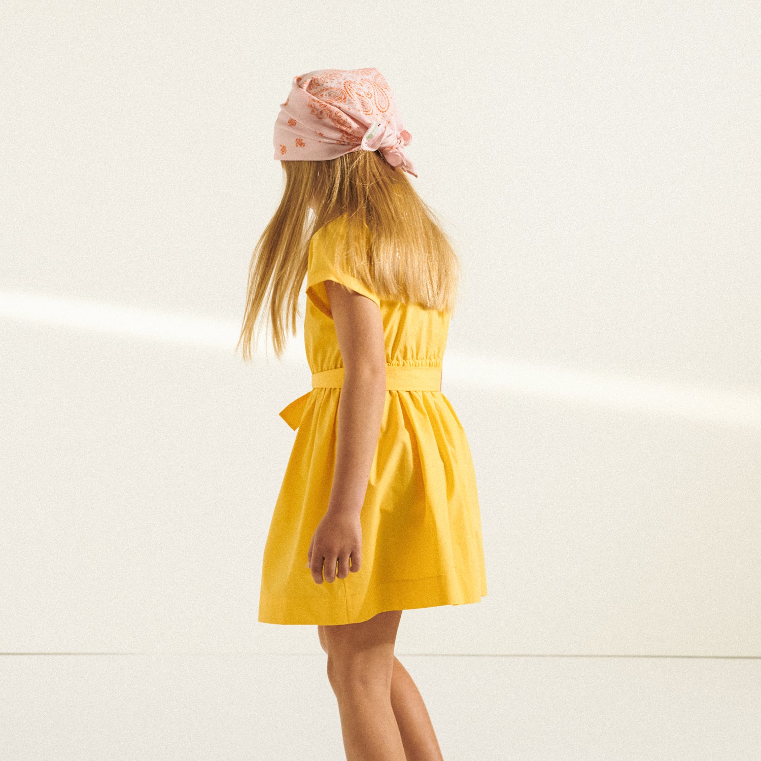 Girls Yellow Cotton Dress
