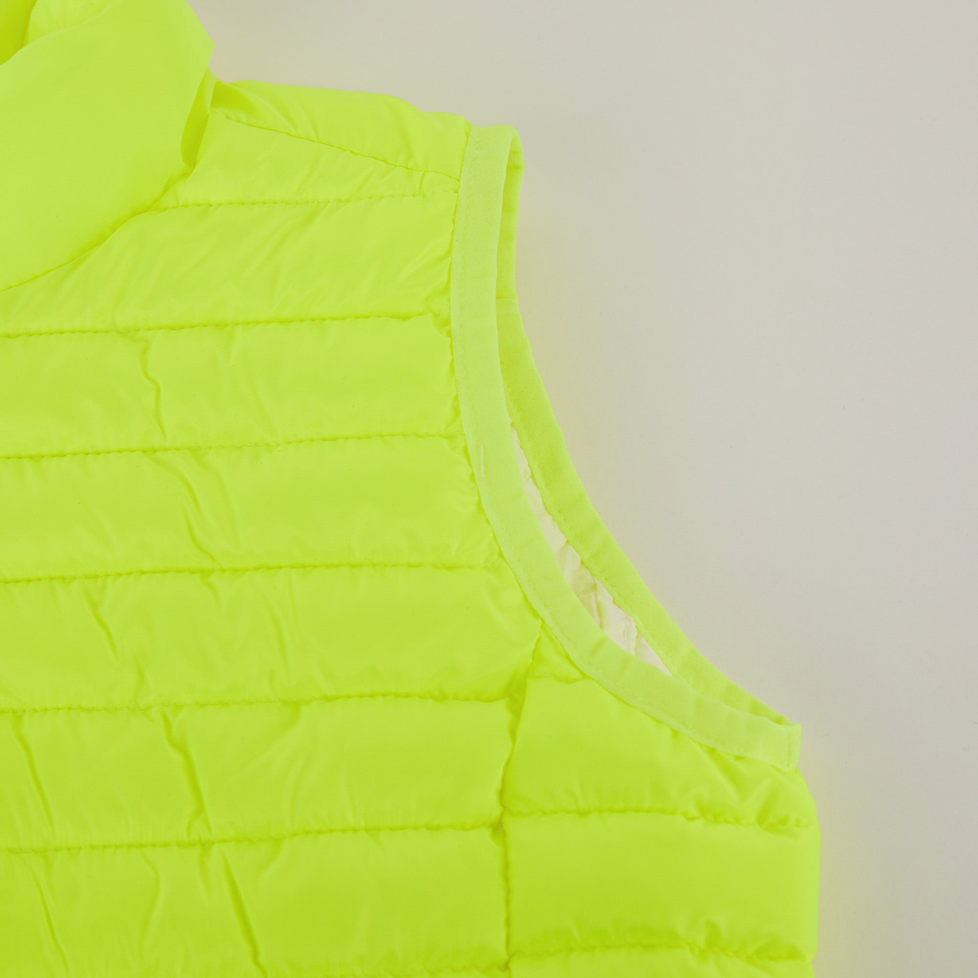 Boys & Girls Fluo Yellow Padded Gilet