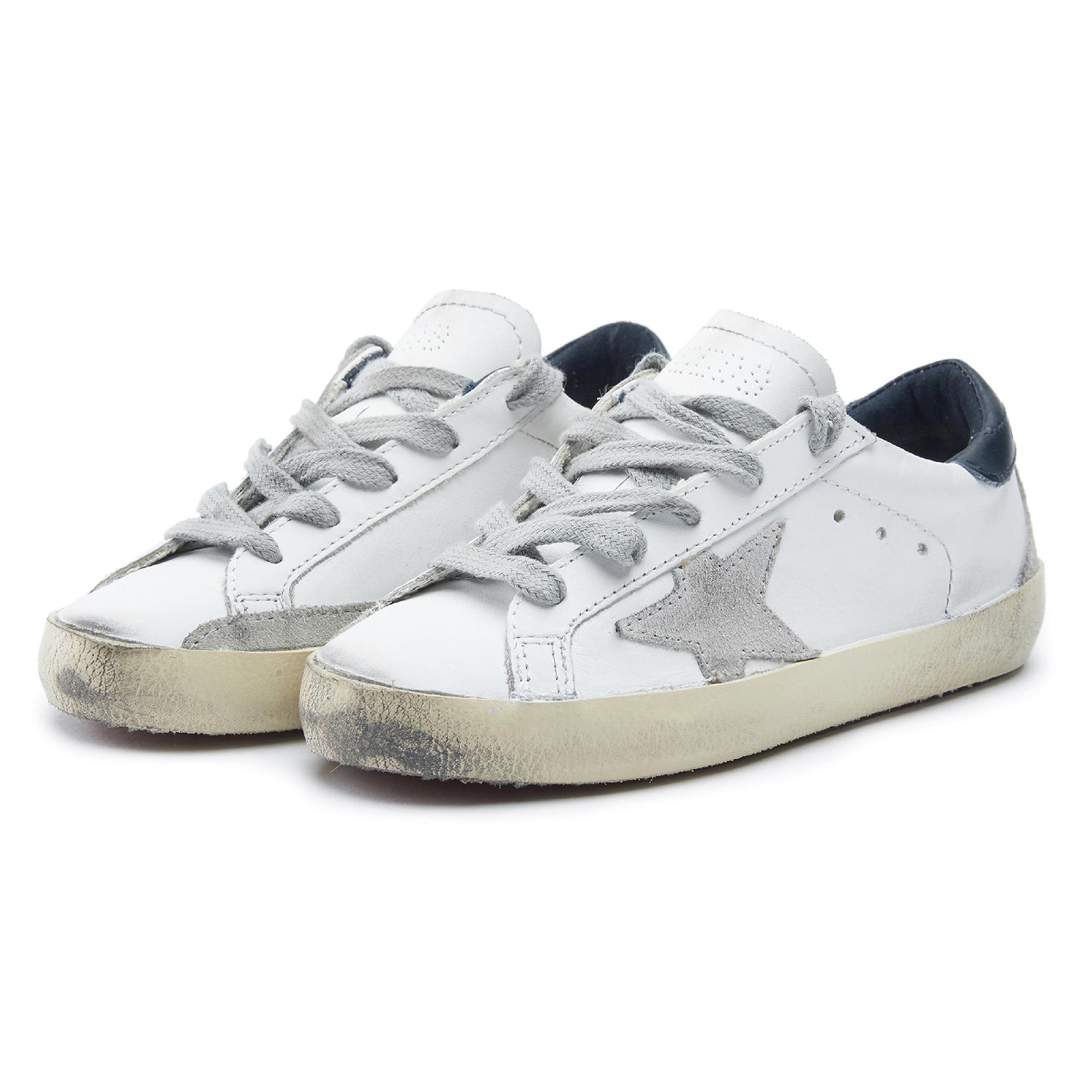 Baby Boys & Girls White Star Leather Shoes