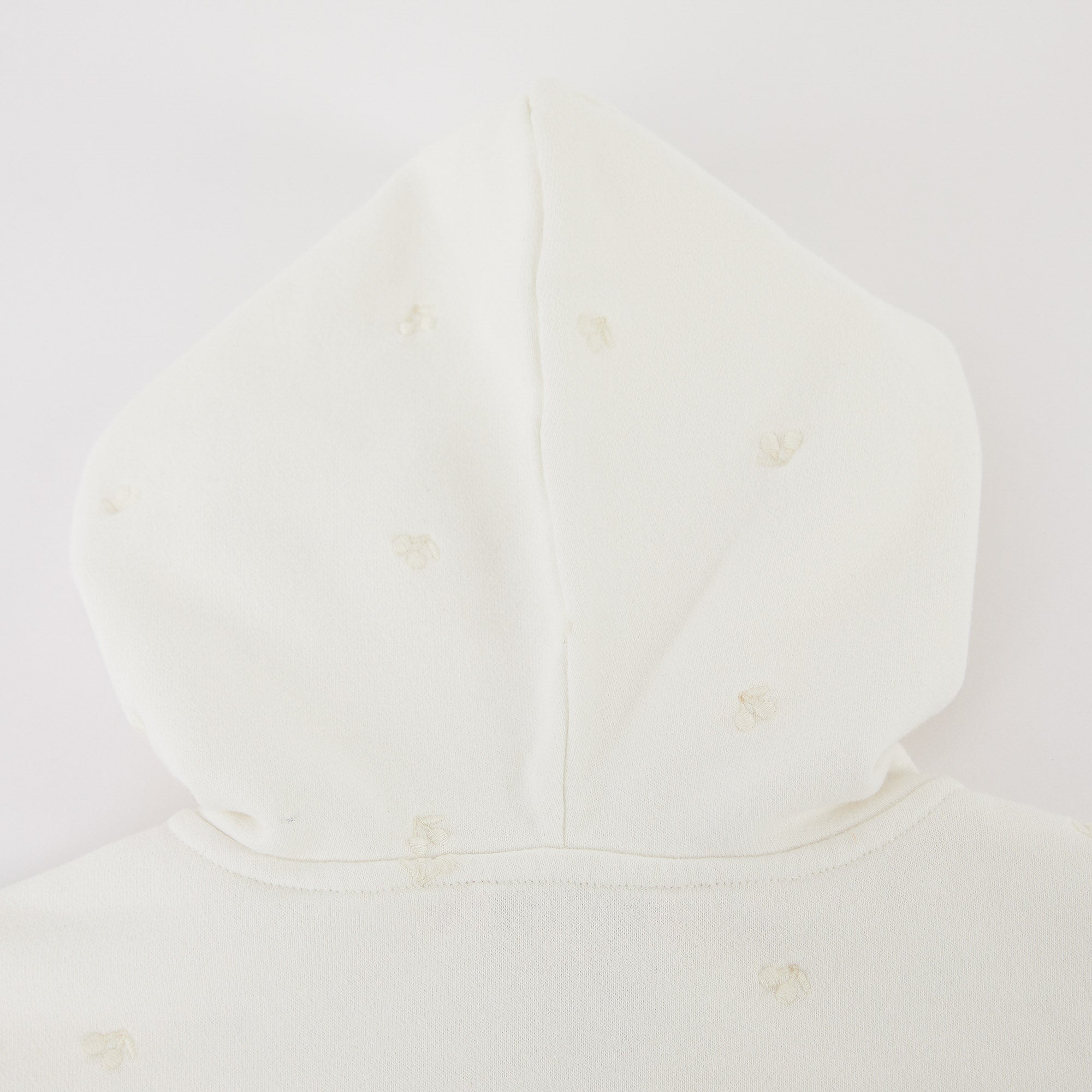 Girls White Zip-Up Top