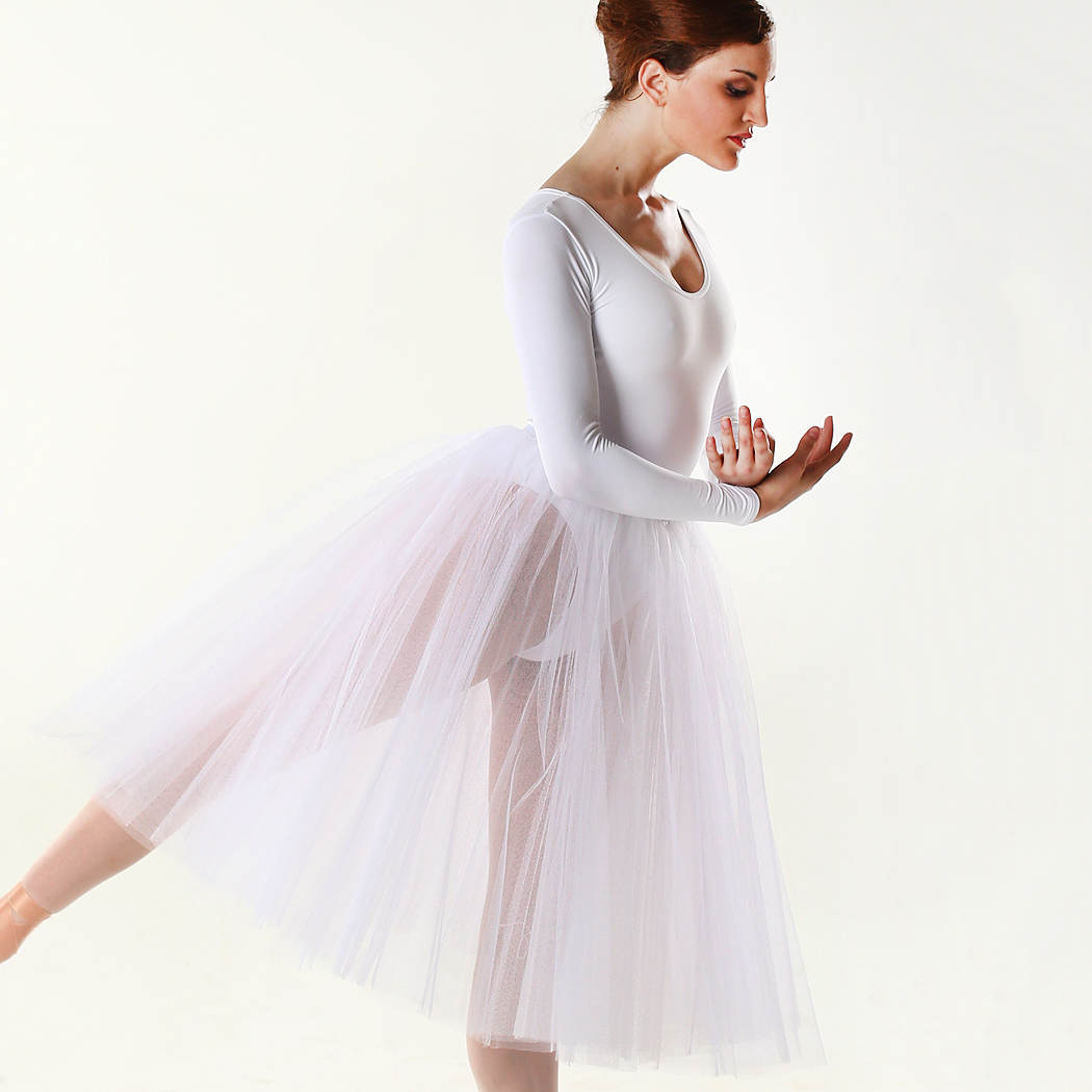 Girls White Ballet Skirt