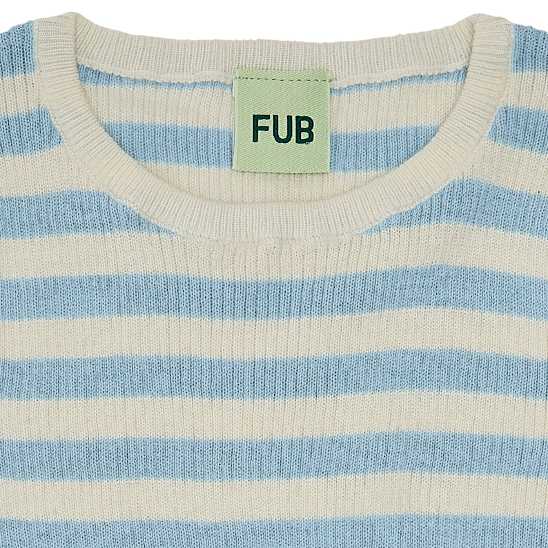 Boys & Girls Light Blue Stripes Cotton T-Shirt