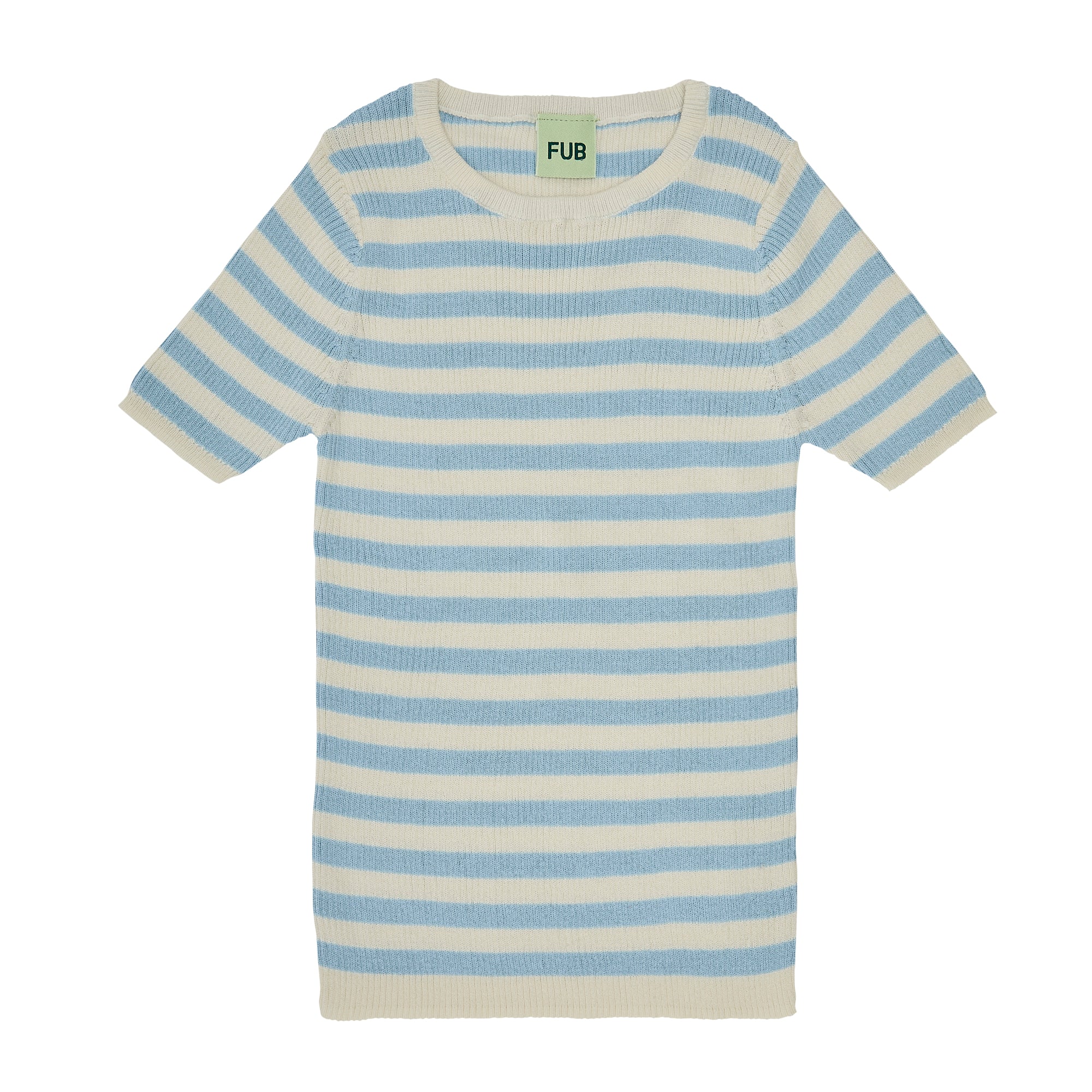 Boys & Girls Light Blue Stripes Cotton T-Shirt