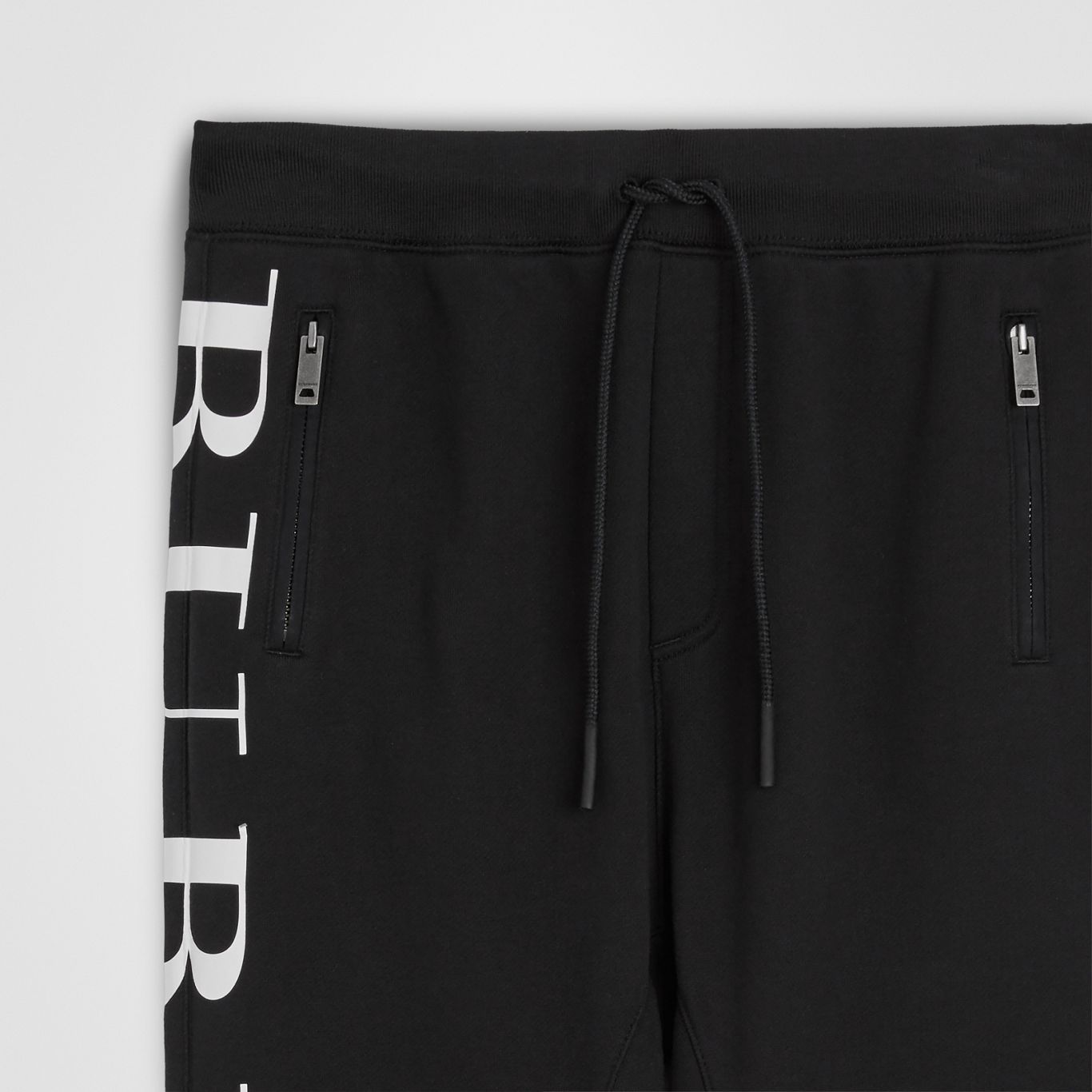 Girls Black Logo Cotton Trousers