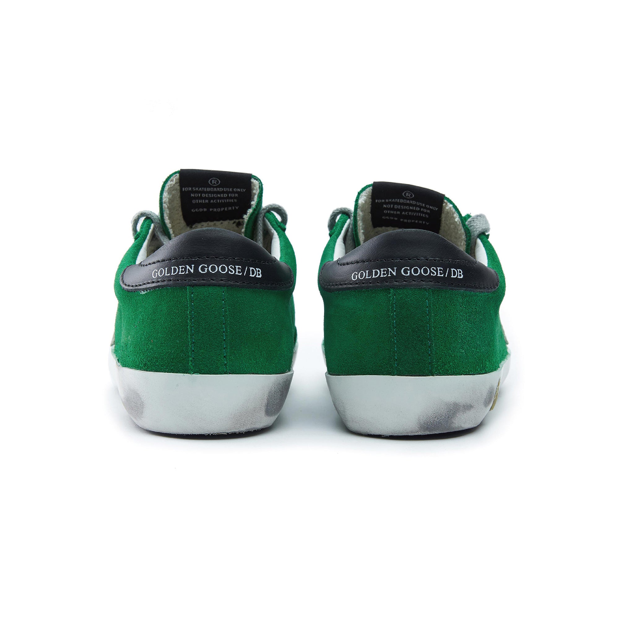 Boys & Girls Green & White Star Leather Shoes