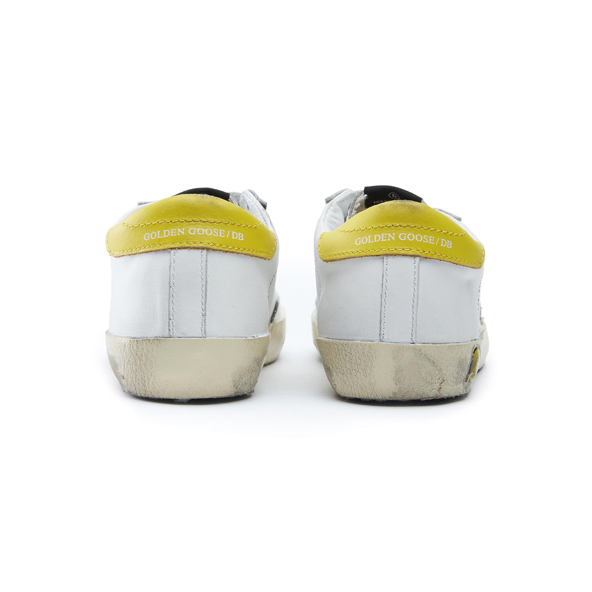 Girls White Glitter Star Leather Shoes