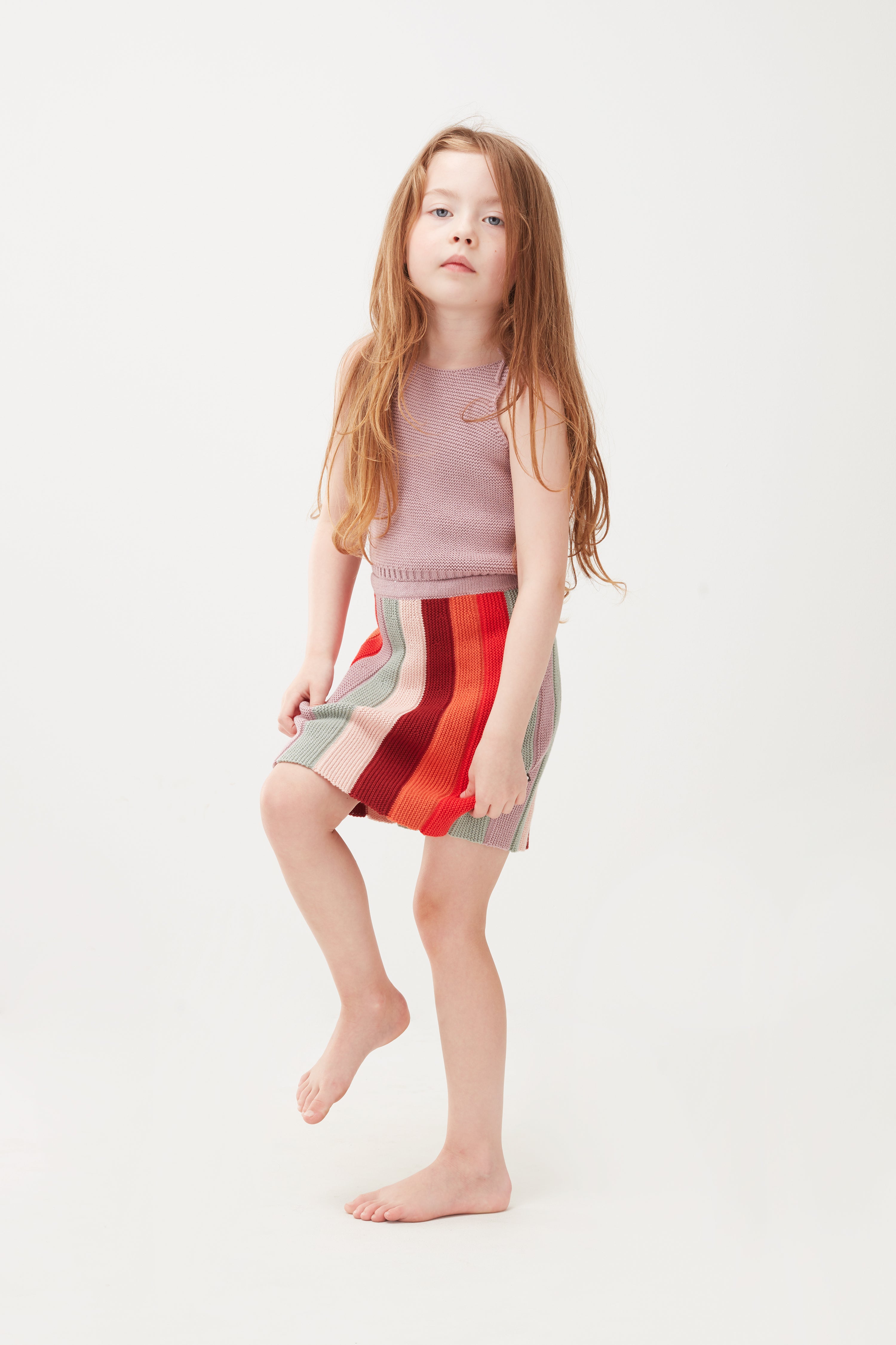 Girls Multicolor Cotton Skirt