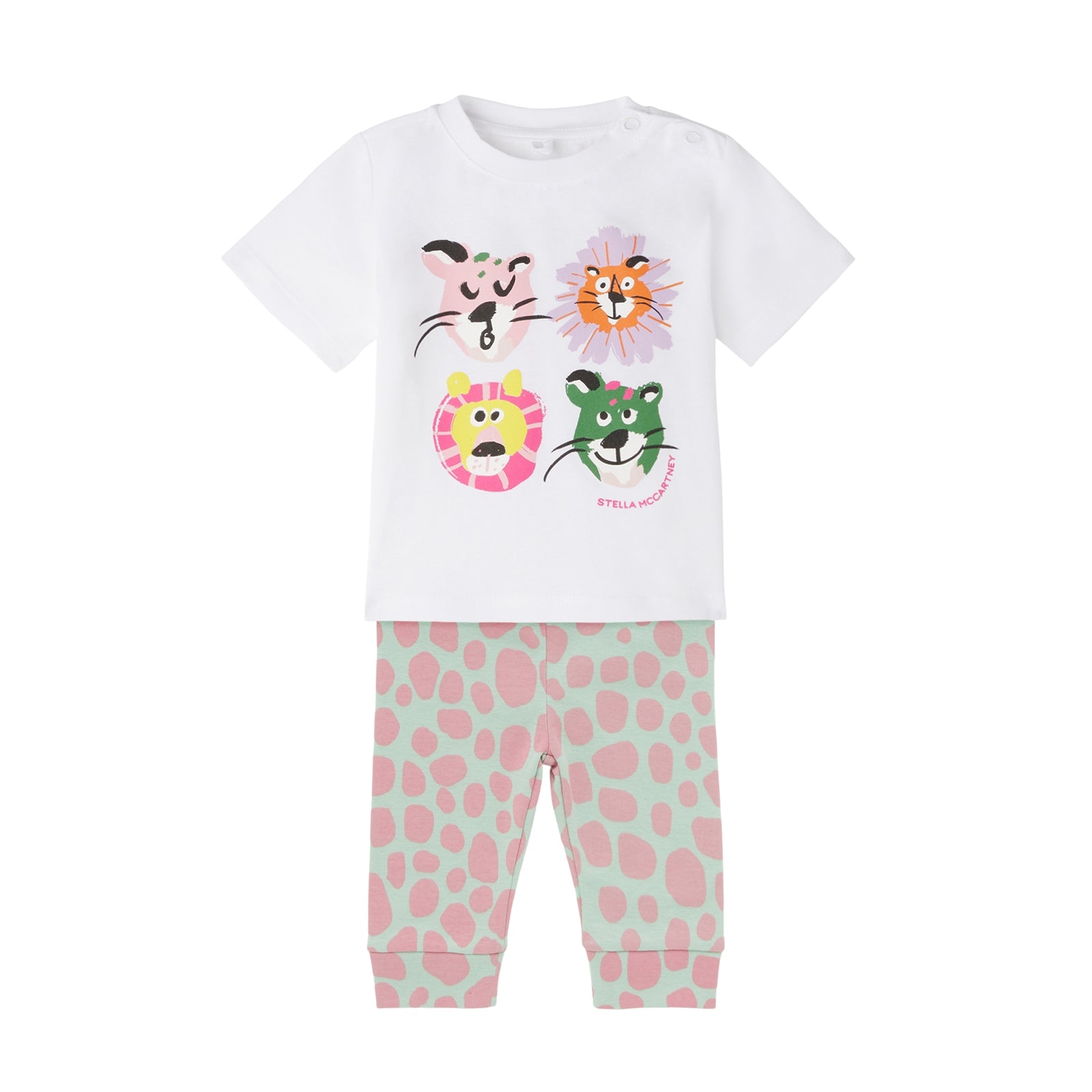 Baby Boys & Girls White Printed Cotton T-Shirt