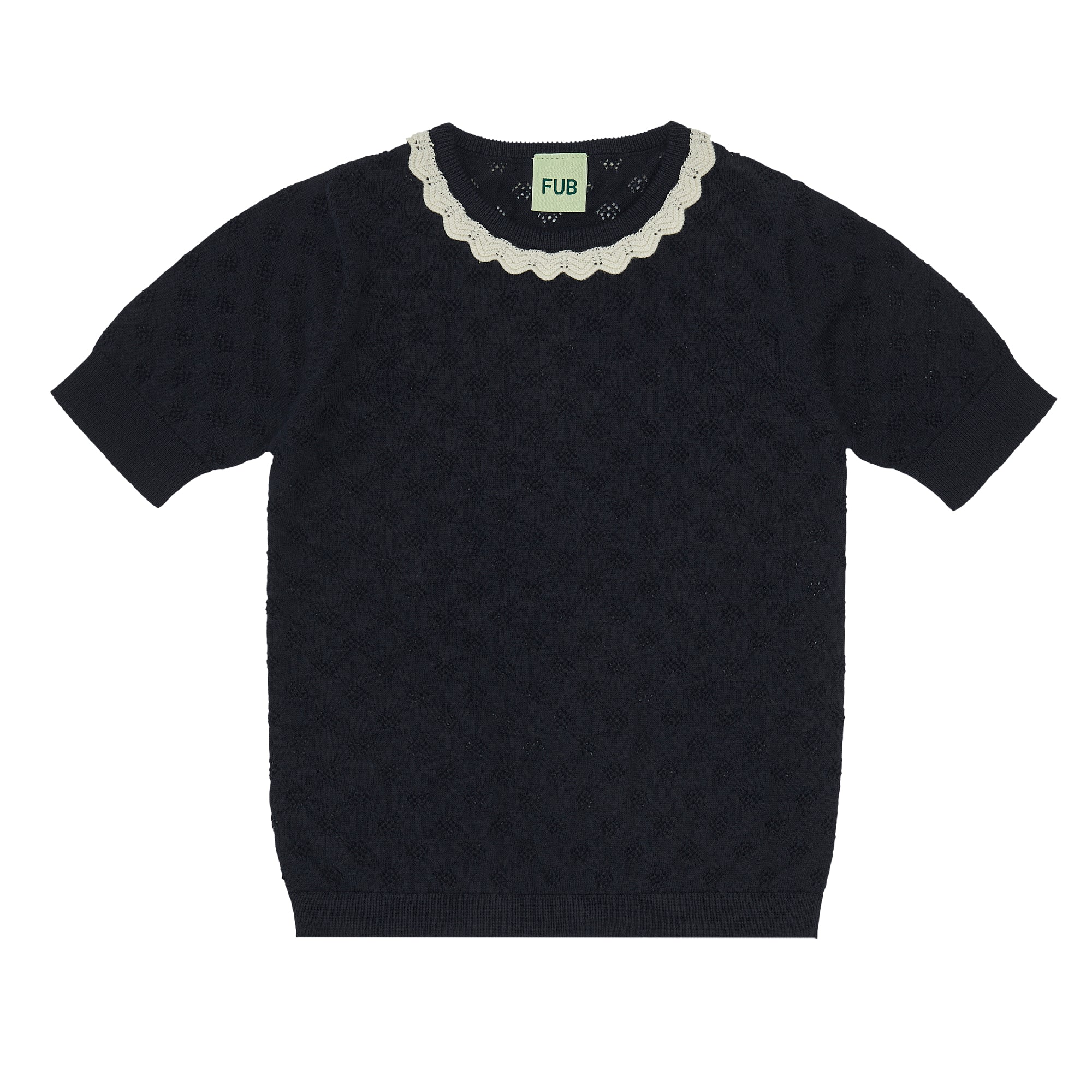 Girls Dark Navy Cotton T-Shirt
