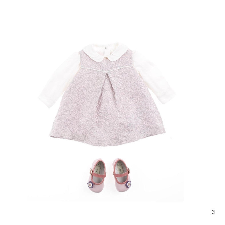 Baby Girls Pink Shirt Style Dress - CÉMAROSE | Children's Fashion Store - 2