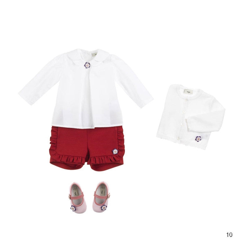 Baby Girls White Peter Pan Collar Cotton Blouse - CÉMAROSE | Children's Fashion Store - 2