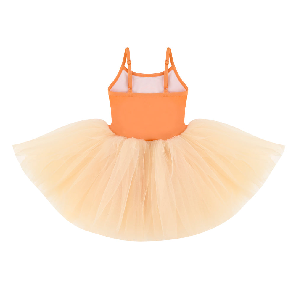 Girls Orange Ballet Onesies