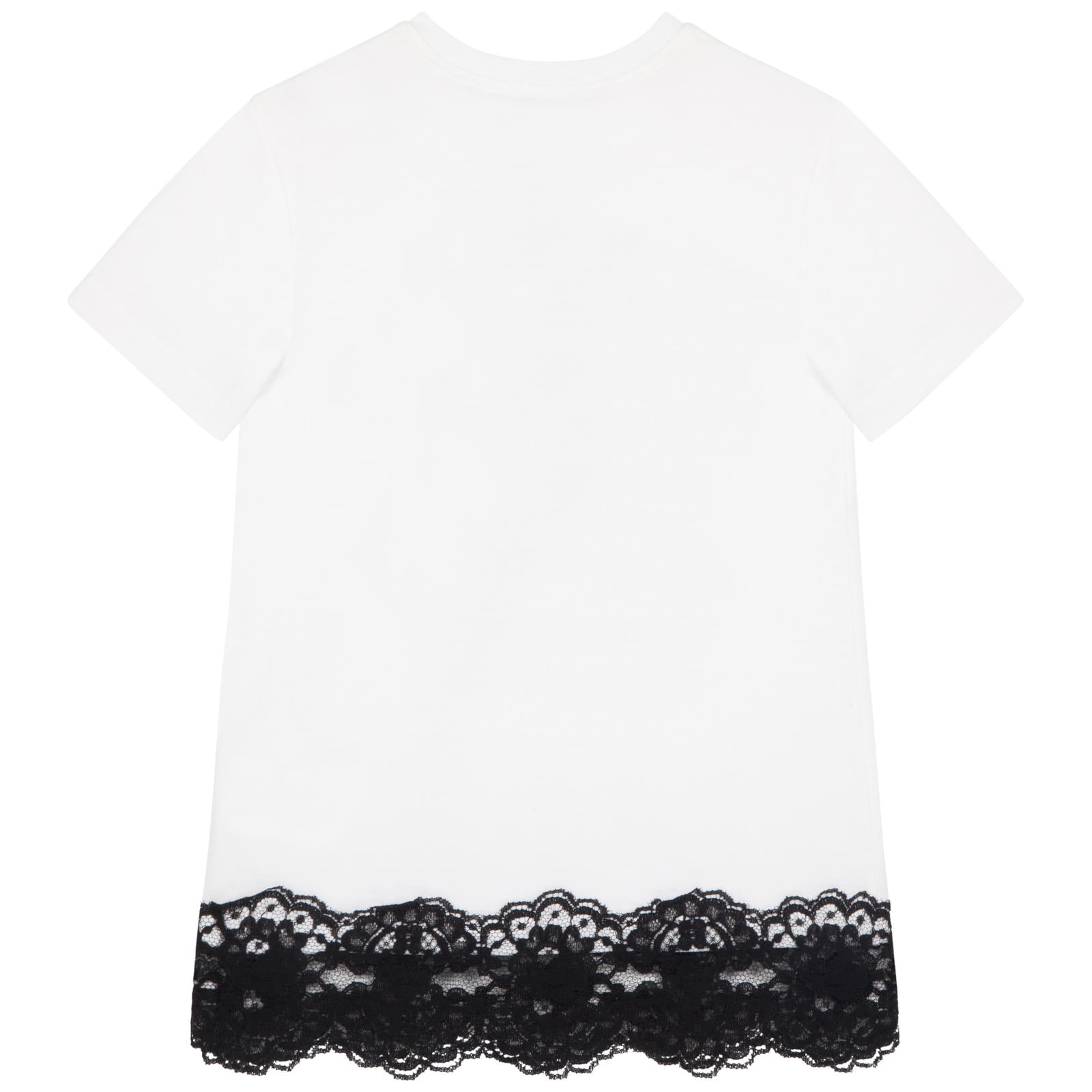 Girls White "I'm The Queen" Cotton T-shirt