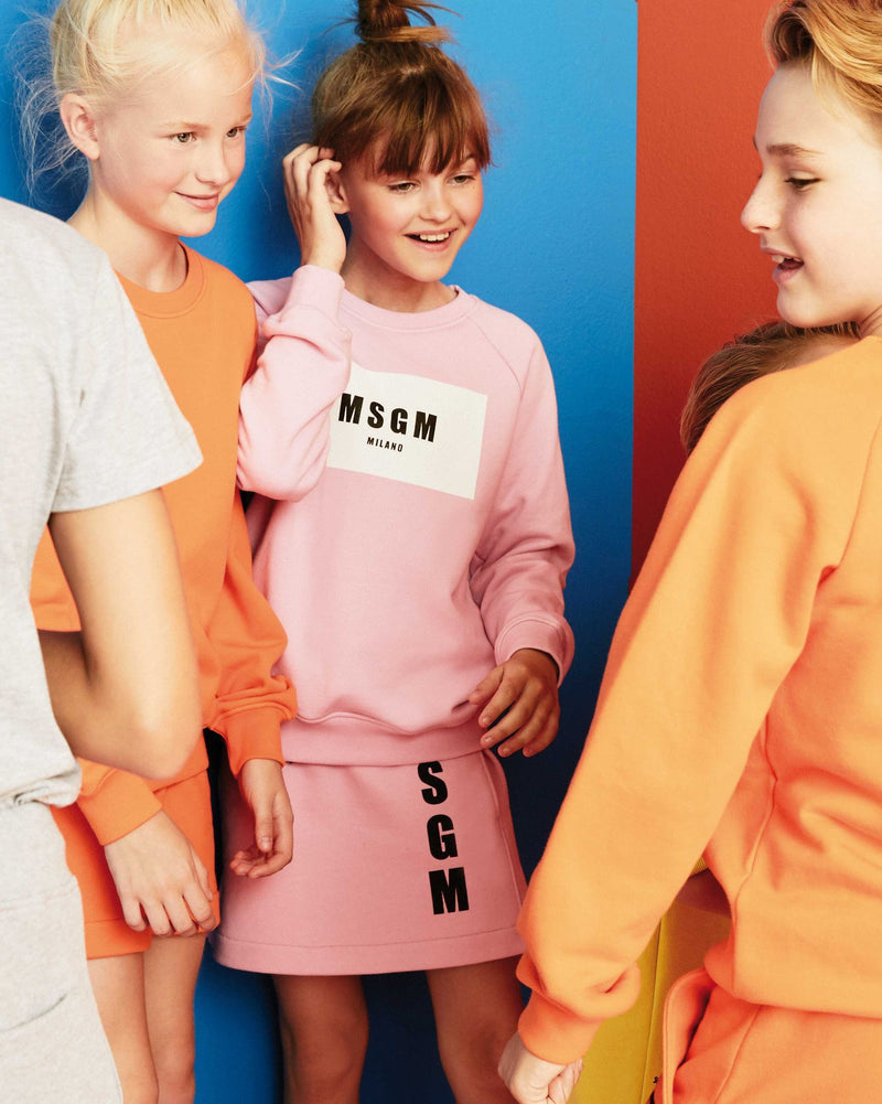 Girls Pink Cotton Skirt With Patch Logo - CÉMAROSE | Children's Fashion Store - 2