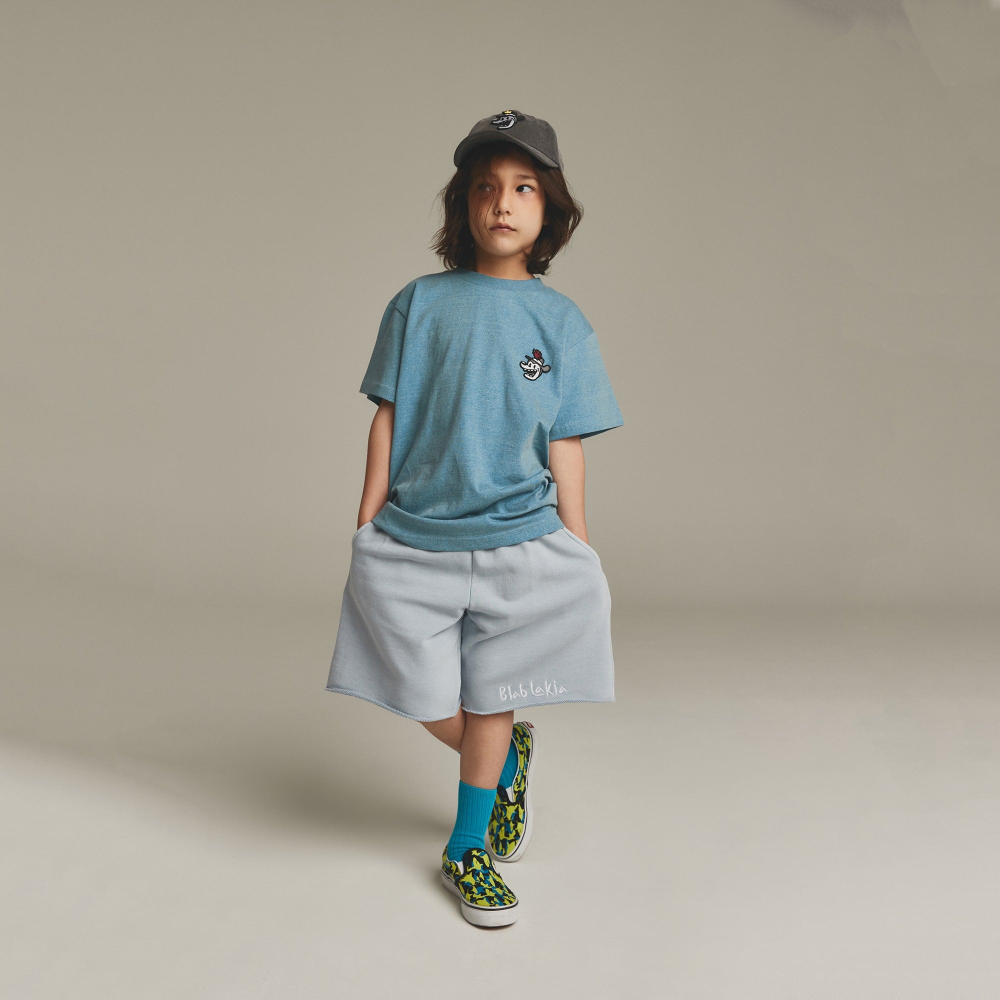 Boys & Girls Blue Cotton T-Shirt