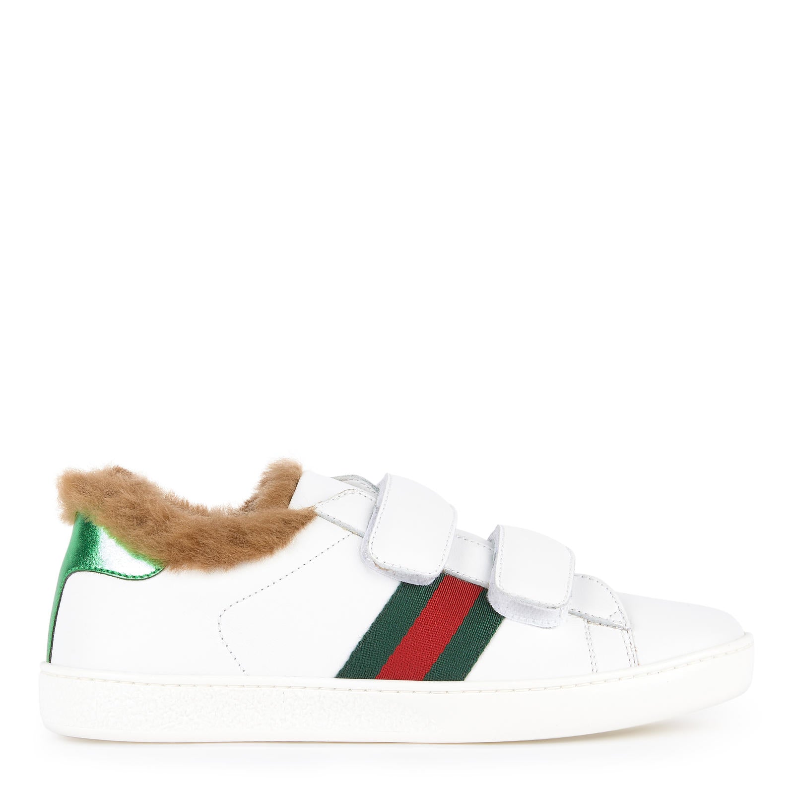 Girls White Leather Trainers Shoes