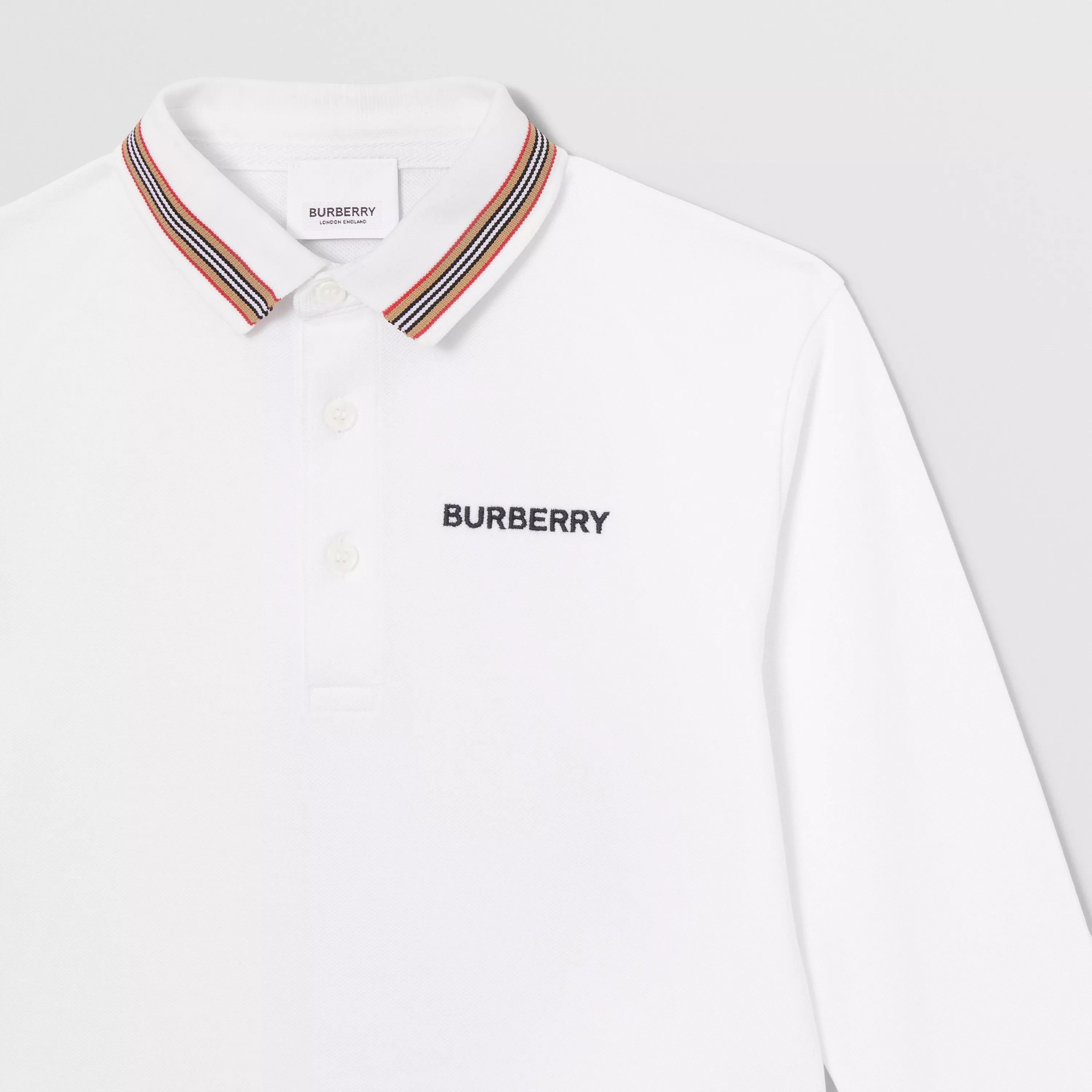 Boys White Logo Polo Shirt